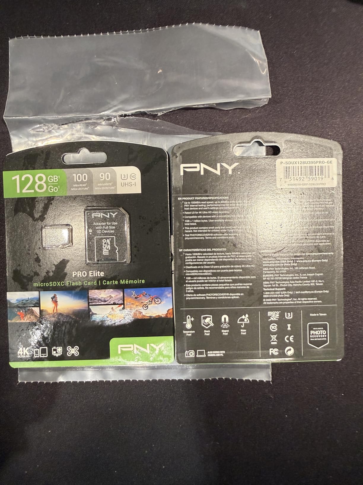 PNY 256GB PRO Elite C10 U3 V30 A2 microSDXC Flash Memory Card, 4K UHD customer photo 1