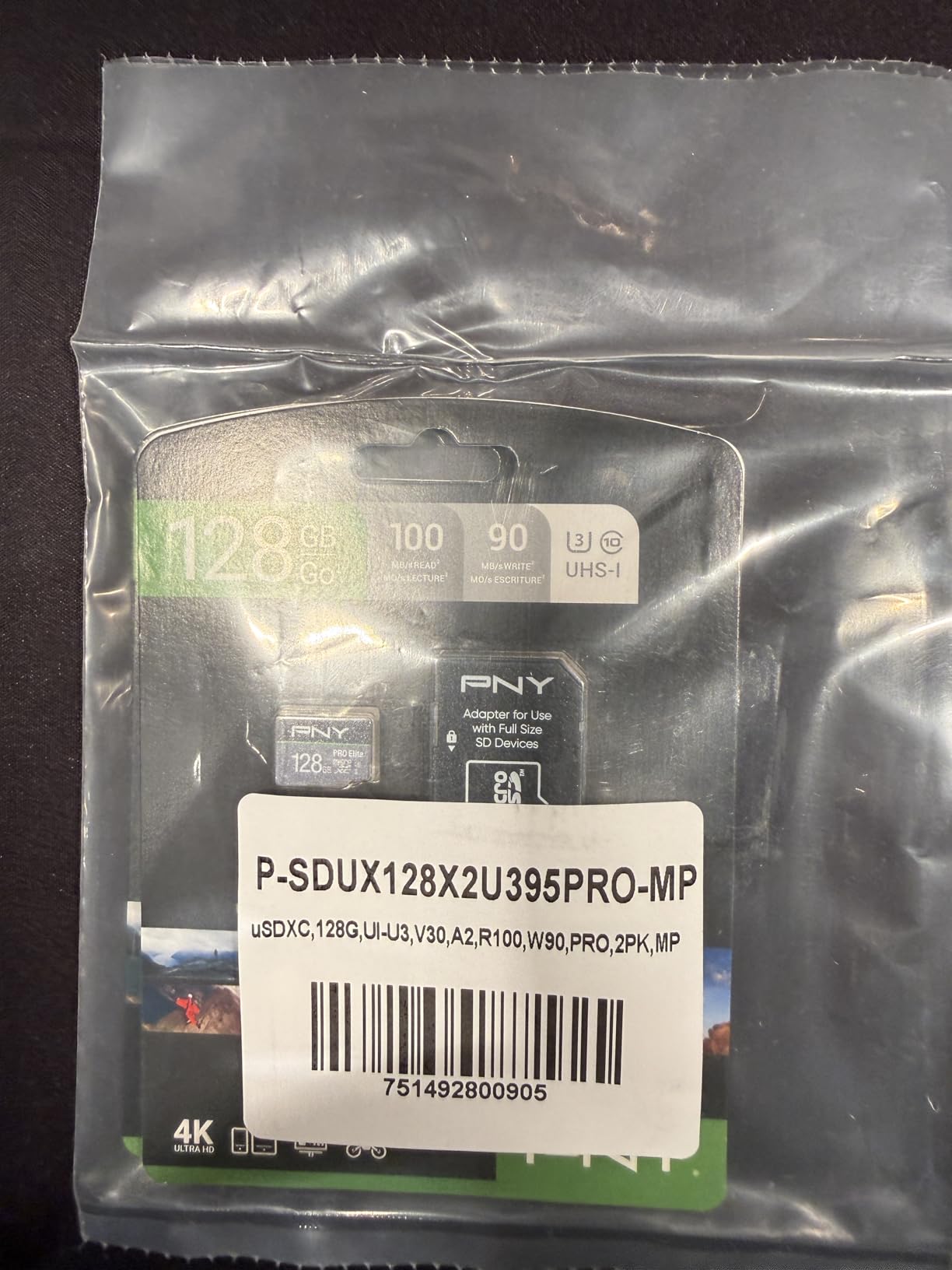 PNY 256GB PRO Elite C10 U3 V30 A2 microSDXC Flash Memory Card, 4K UHD customer photo 2