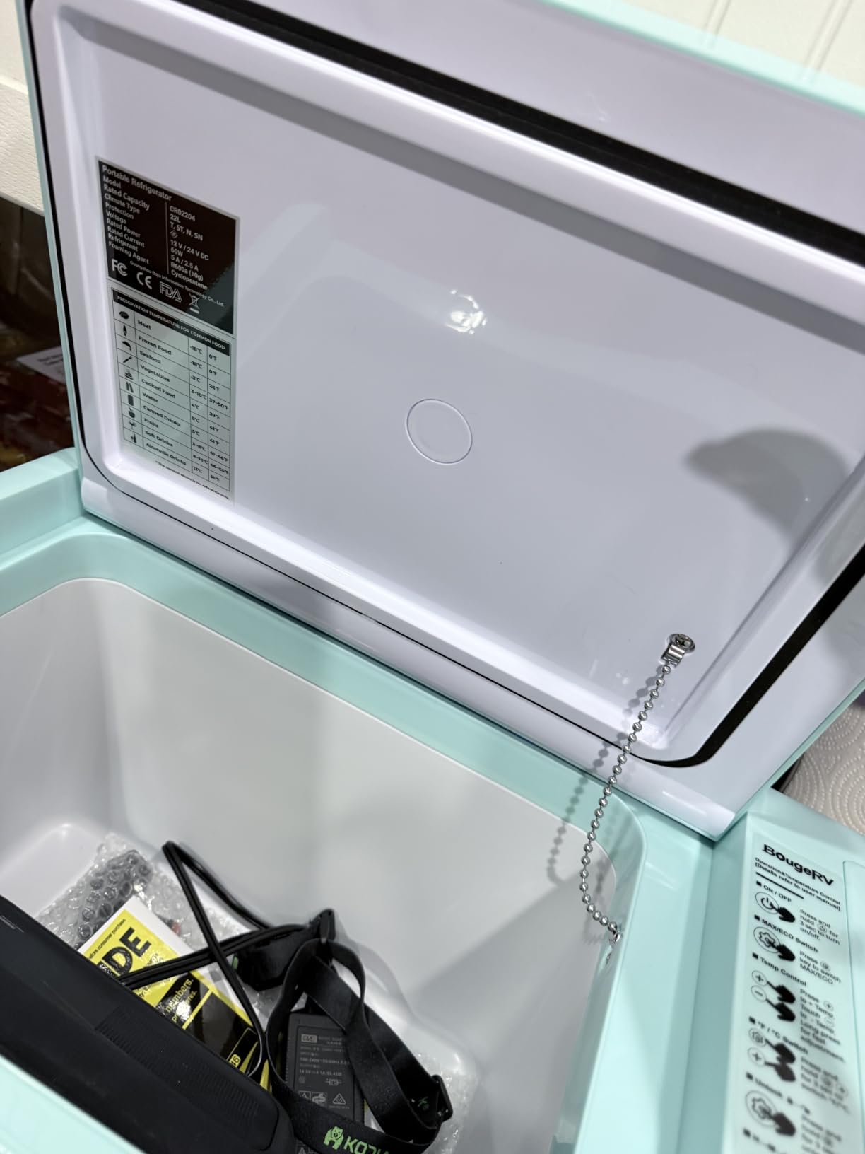 BougeRV 12v refrigerator 23 Quart, -8℉~50℉ Portable Freezer for Car, Grey | No Ice Needed, Use as Fridge or Freezer, Fast 15-Min Cool to 32°F, 12/24V DC, 110V AC, Electric Cooler for Camping, Road Trip customer photo 1