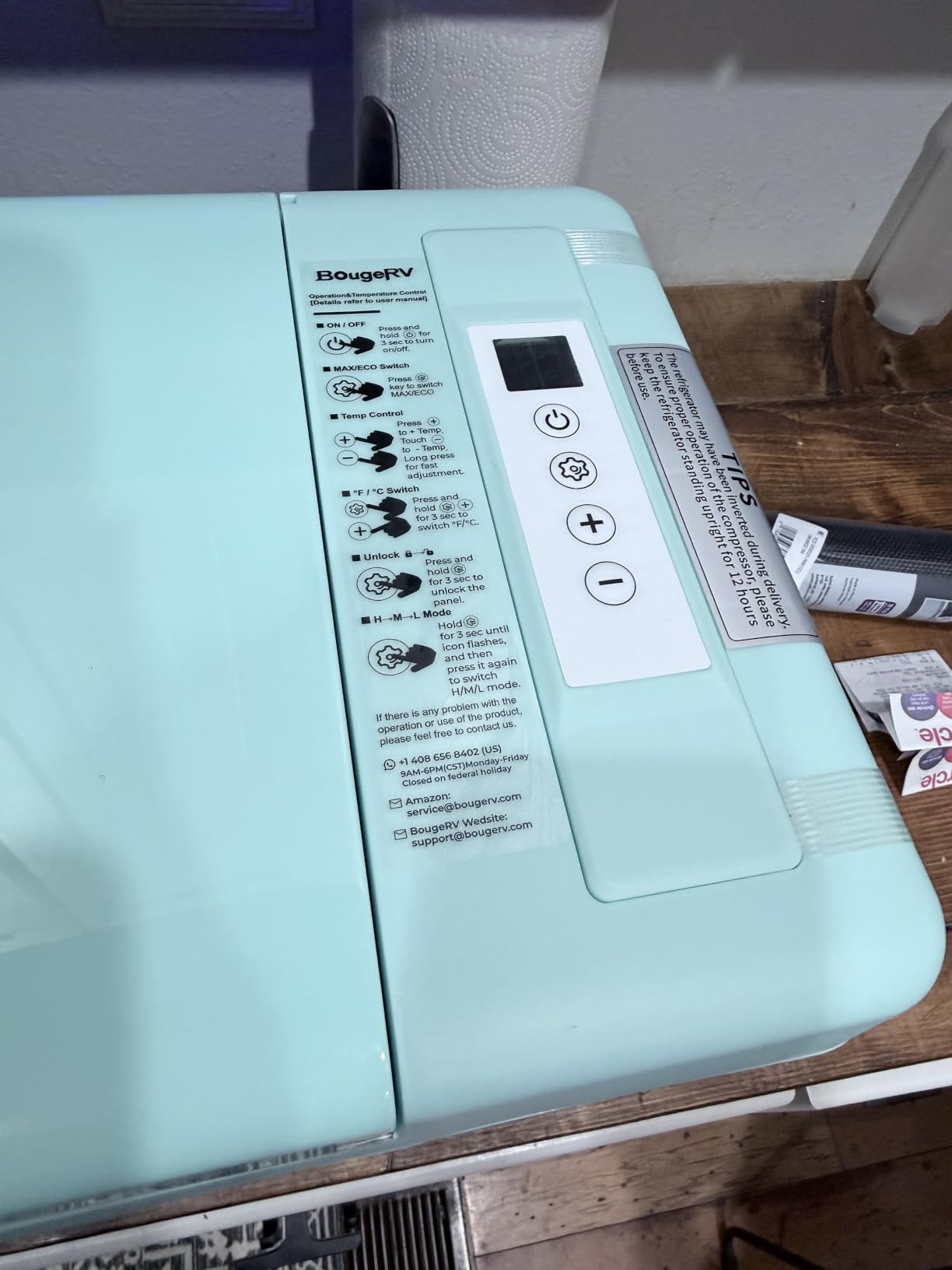 BougeRV 12v refrigerator 23 Quart, -8℉~50℉ Portable Freezer for Car, Grey | No Ice Needed, Use as Fridge or Freezer, Fast 15-Min Cool to 32°F, 12/24V DC, 110V AC, Electric Cooler for Camping, Road Trip customer photo 2