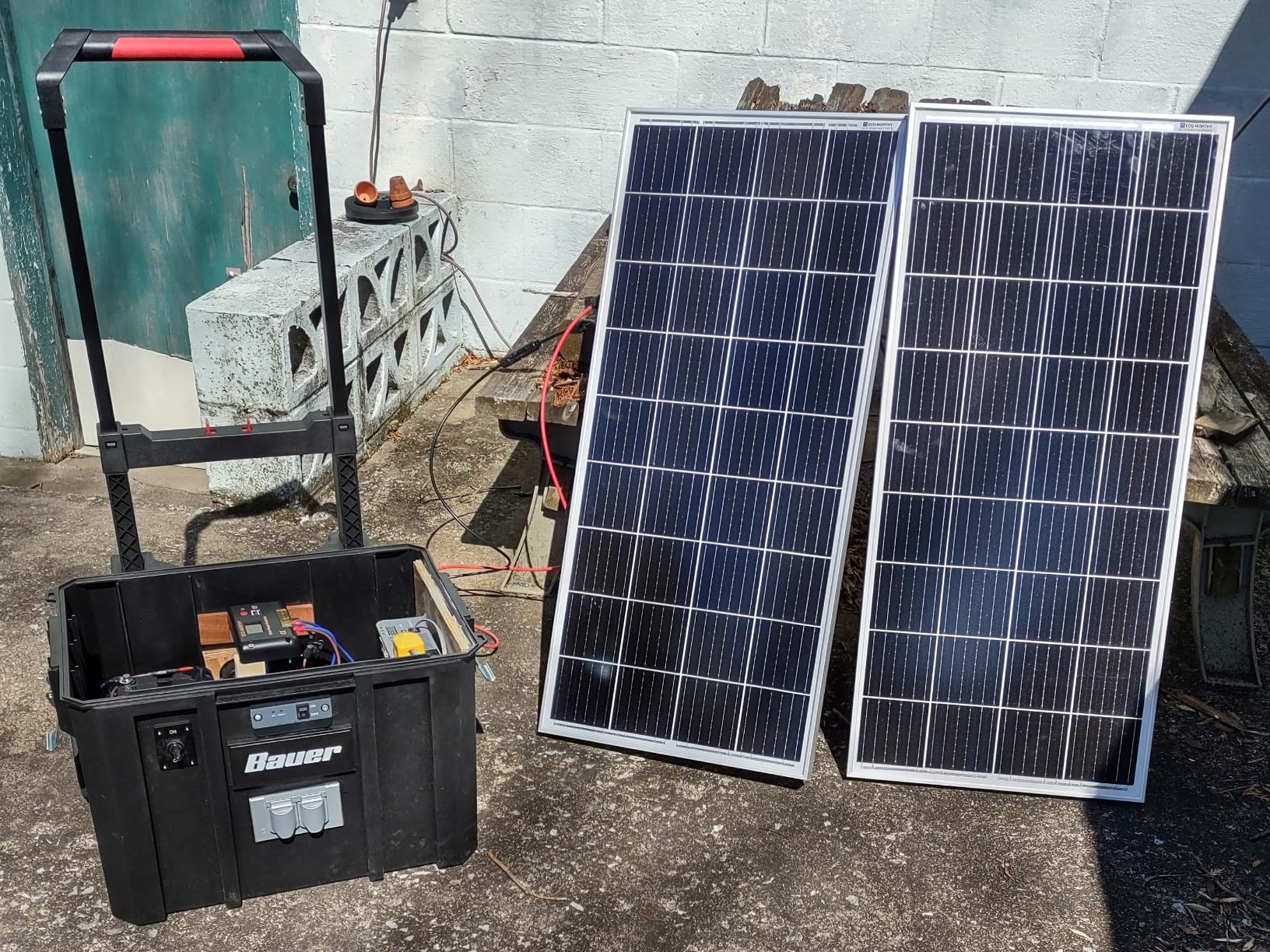 ECO-WORTHY 200 Watt 12V Complete Solar Panel Starter Kit for RV Off Grid | with Battery and Inverter: 200W Solar Panels+30A Charge Controller+50Ah Lithium Battery+600W Solar Power Inverter customer photo 2