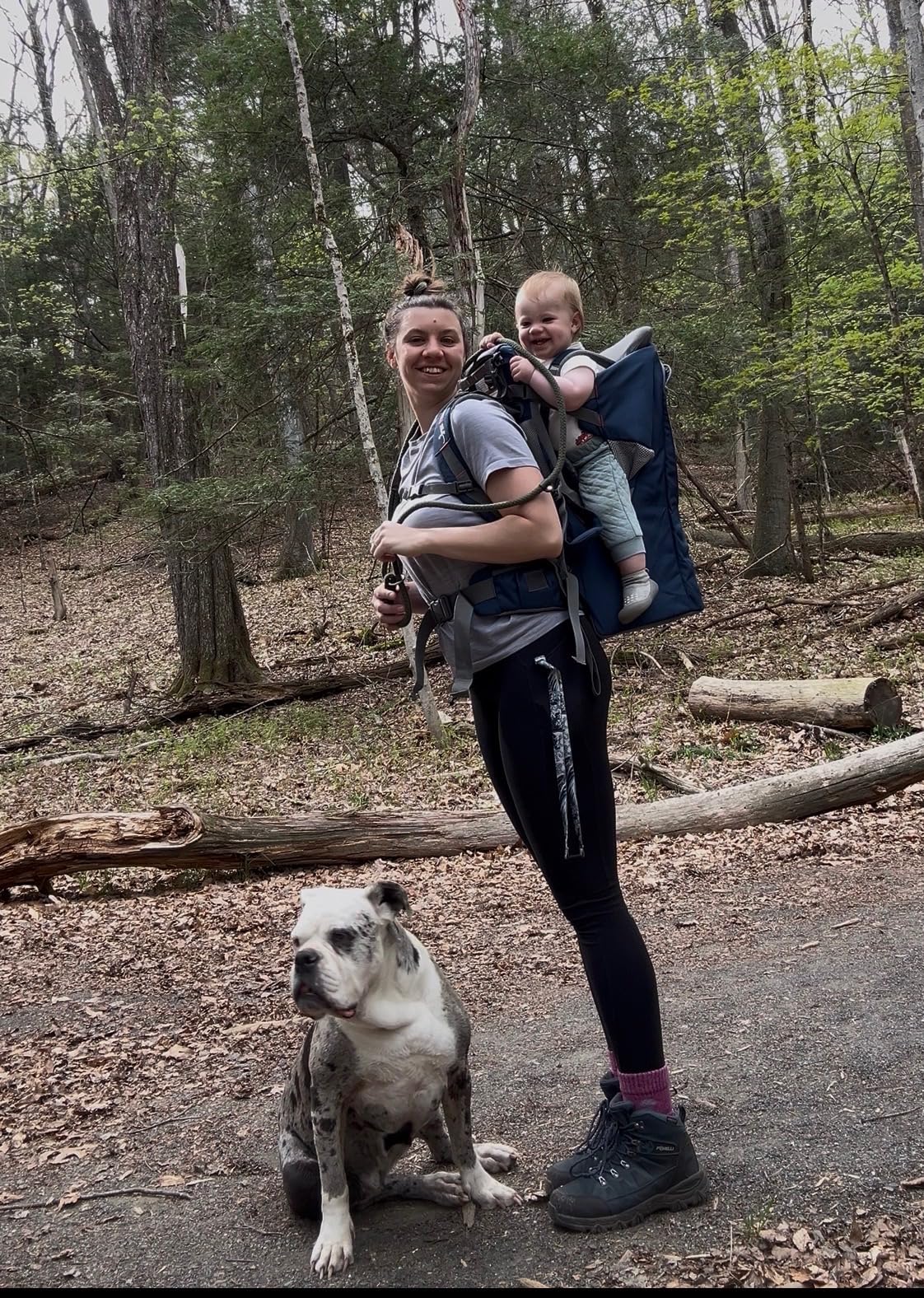 WIPHA Baby Backpack Carrier, Ergonomic Child Carrier Hiking with Sun Canopy, Safe Toddler Hiking Backpack Carrier with Large Storage Space&Insulated Pocket, Adjustable Padded Child Seat customer photo 1