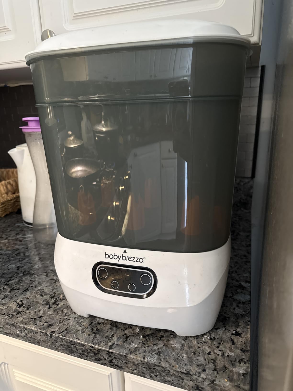Baby Brezza Bottle Sterilizer and Dryer Advanced - Largest Capacity | 33% Faster Cycle Time - Universal Sterilization Machine for All Bottles + Pump Parts - Steam Sanitizer - HEPA Air Filter customer photo 1