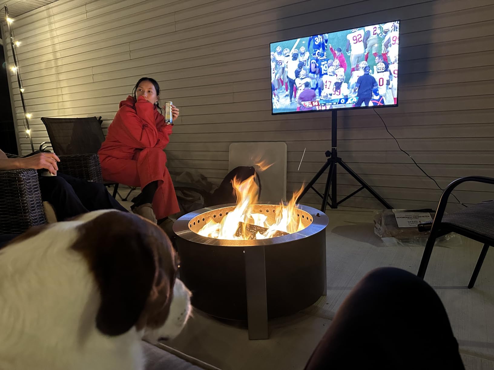 Breeo X Series 24 - Corten Steel Smokeless Fire Pit for Outside - 27.5 in | 62 pounds, smokeless firepit for outside, ideal for families, compatible with wide range of Breeo accessories customer photo 1
