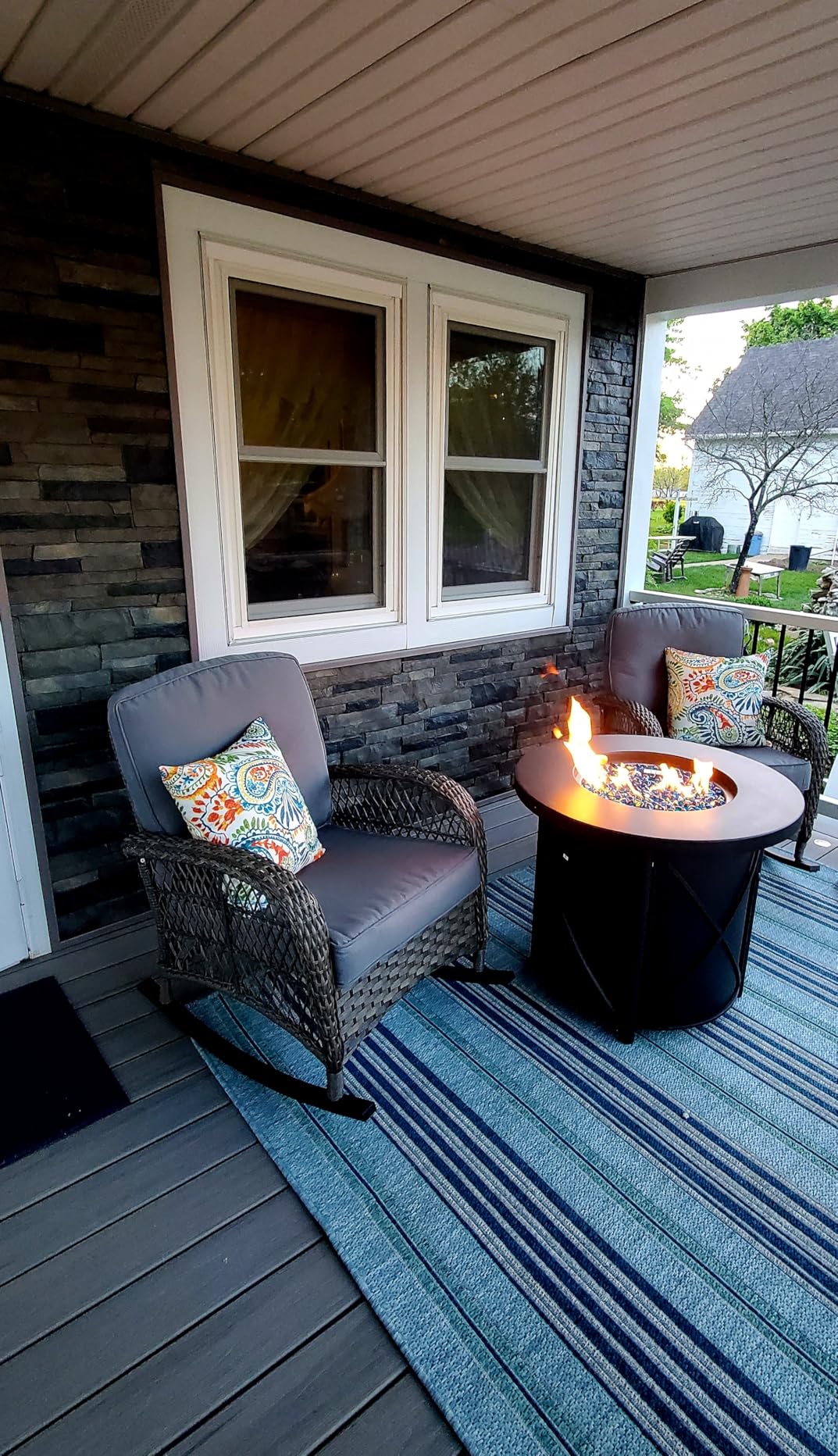 BALI OUTDOORS 50000 BTU Propane Fire Pit for Outdoor | 30 in Fire Pit Table Outdoor, Round Firepits for Outside Backyard, Patio customer photo 1