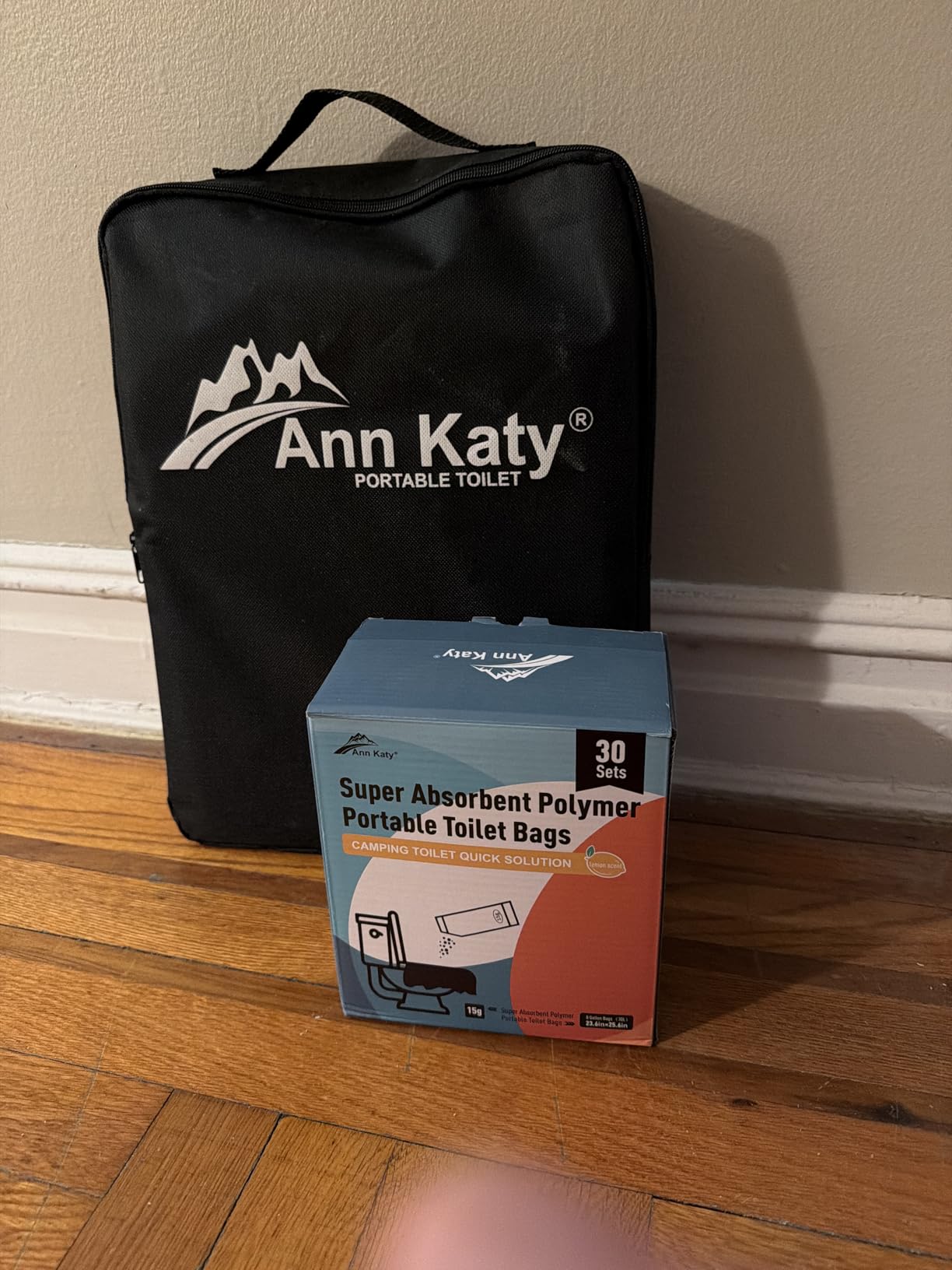 Ann Katy Upgrade XL Portable Toilet for Adults, Extra Large Camping Toilets | Lightweight & Compact Potty with Lid for Adults and Kids,Portable Camping Toilets for Hiking,Beach,Boat,RV and Truck customer photo 2