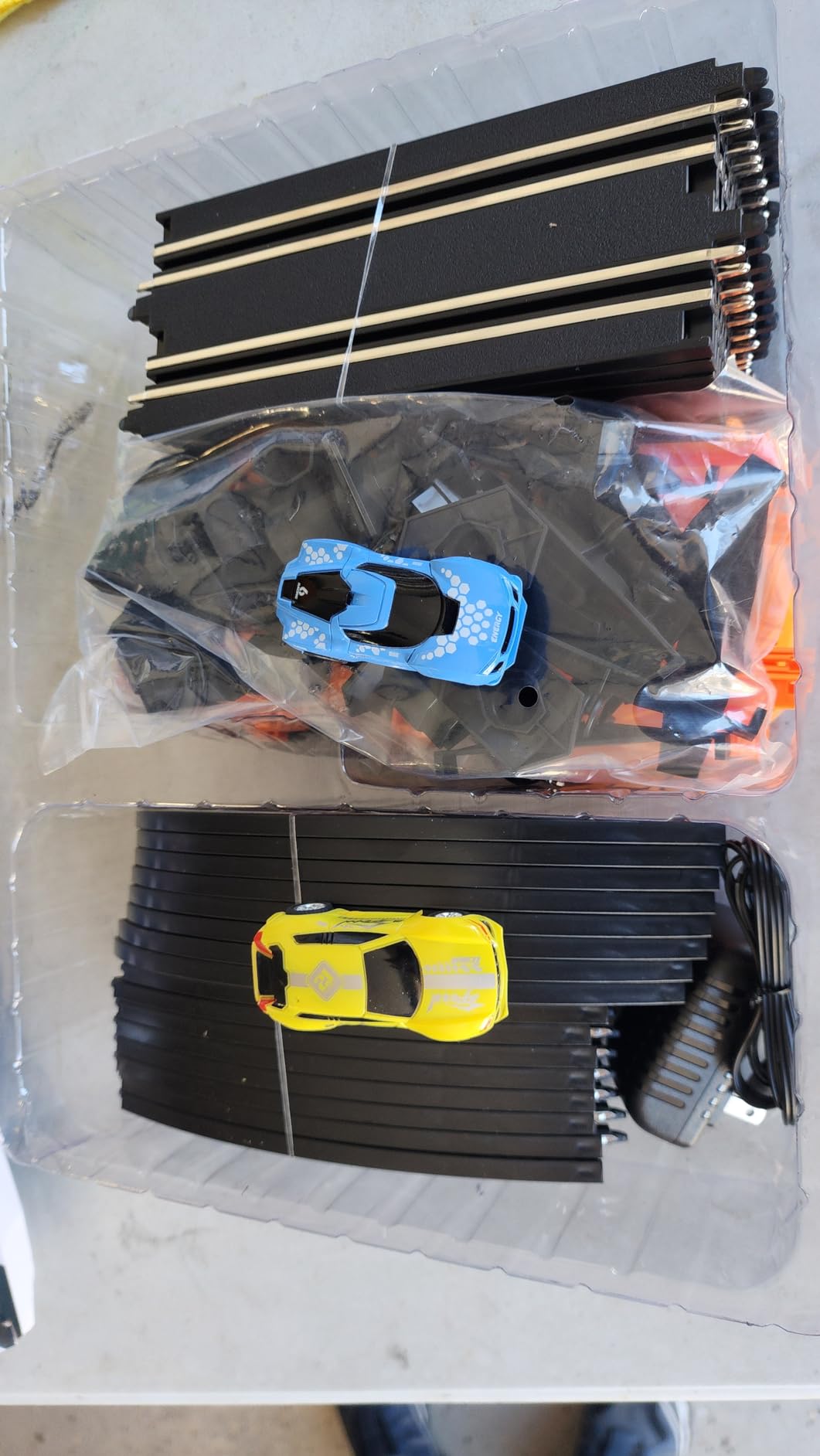 Slot Car Race Track Sets with 4 High-Speed Racing Car, Battery or Electric Race Car Track for Boys and Kids, Dual Racing Game Lap Counter Circular Overpass Track, Gifts Toys for Boys Kids Age 6 7 8-12 customer photo 2