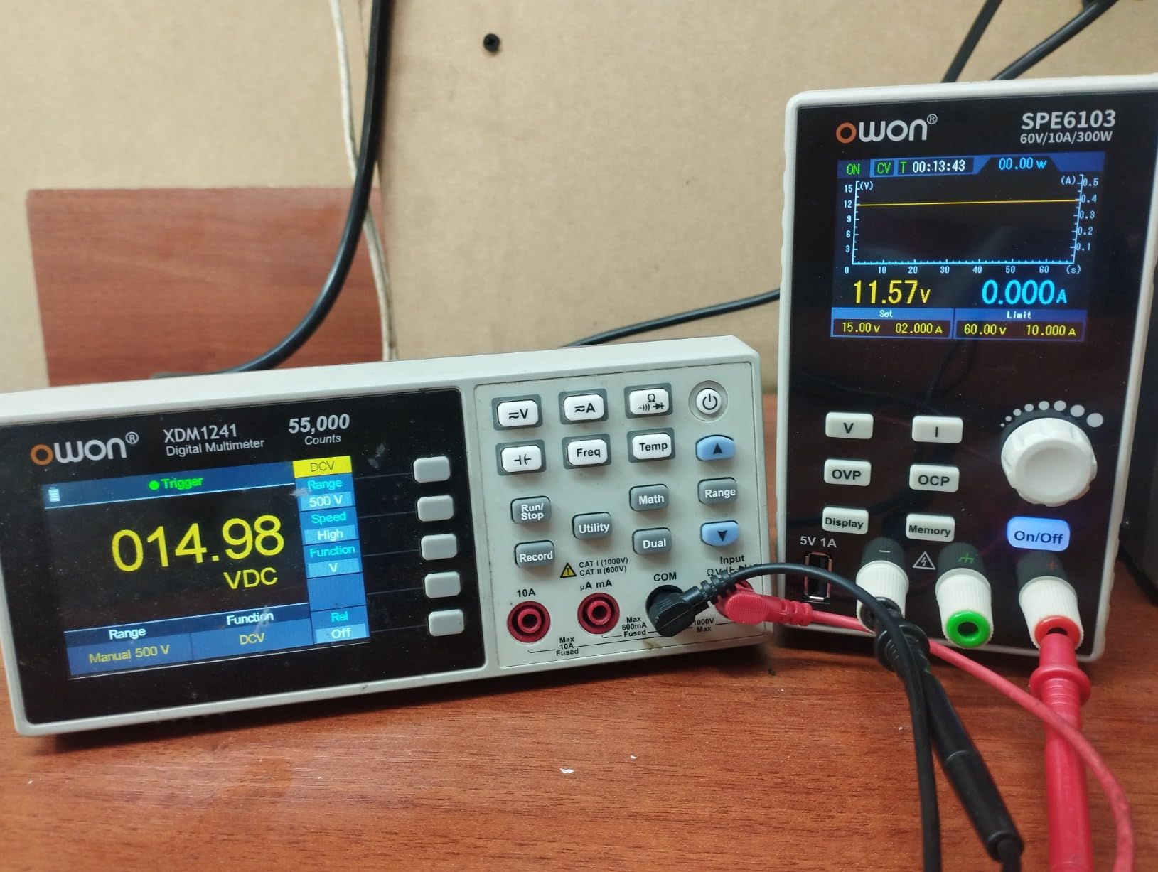 OWON SPE6103 Programmable Lab Power Supply (0-60V 0-10 A), 300w Bench DC Power Supply with 2.8inch LCD Display and Output Enable/Disable Button,Single Channel Output with PC Software and USB Charging customer photo 1