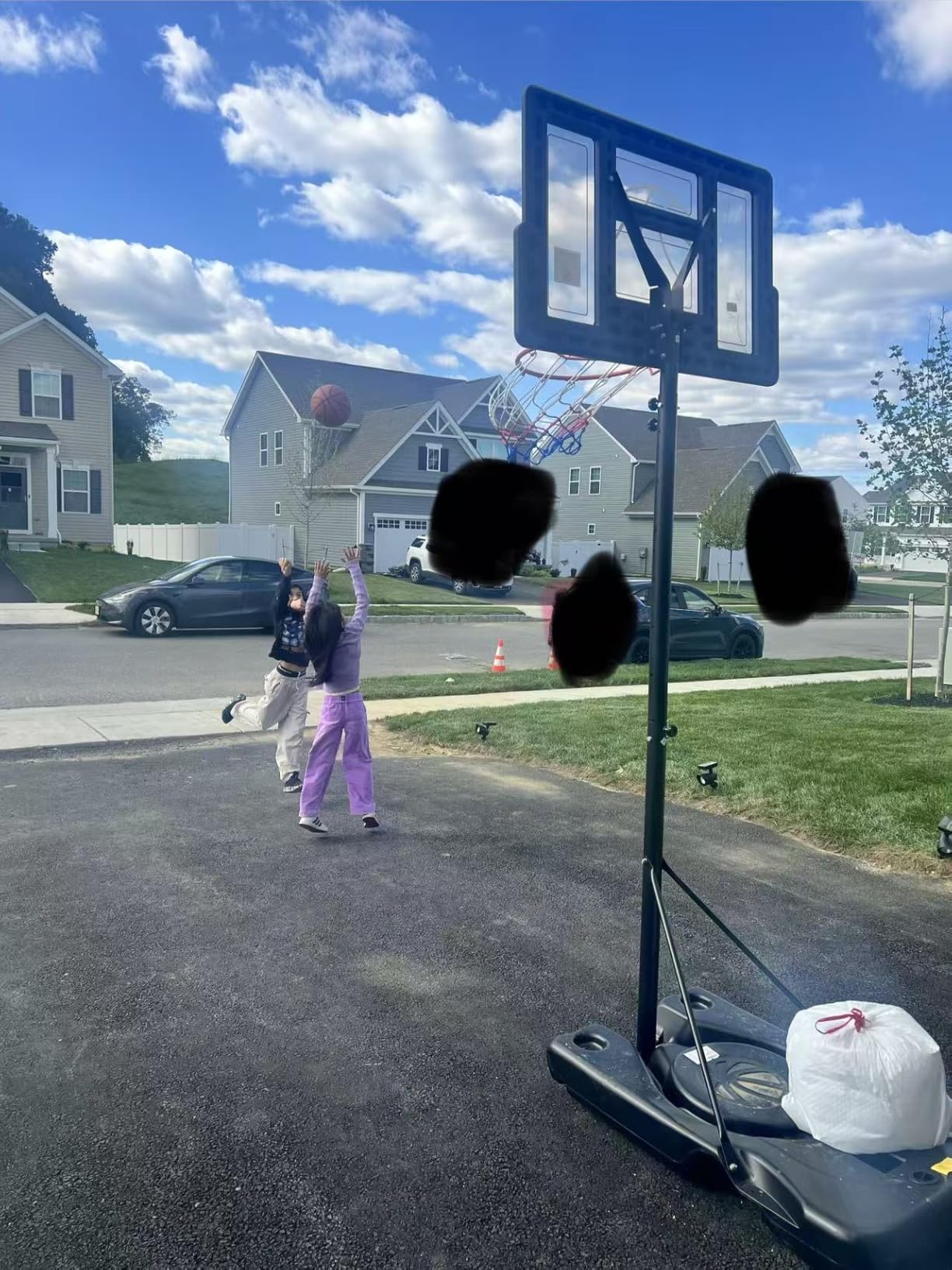 Yohood Basketball Hoop Outdoor, 4.4-10FT Adjustable Height Basketball Goal customer photo 2