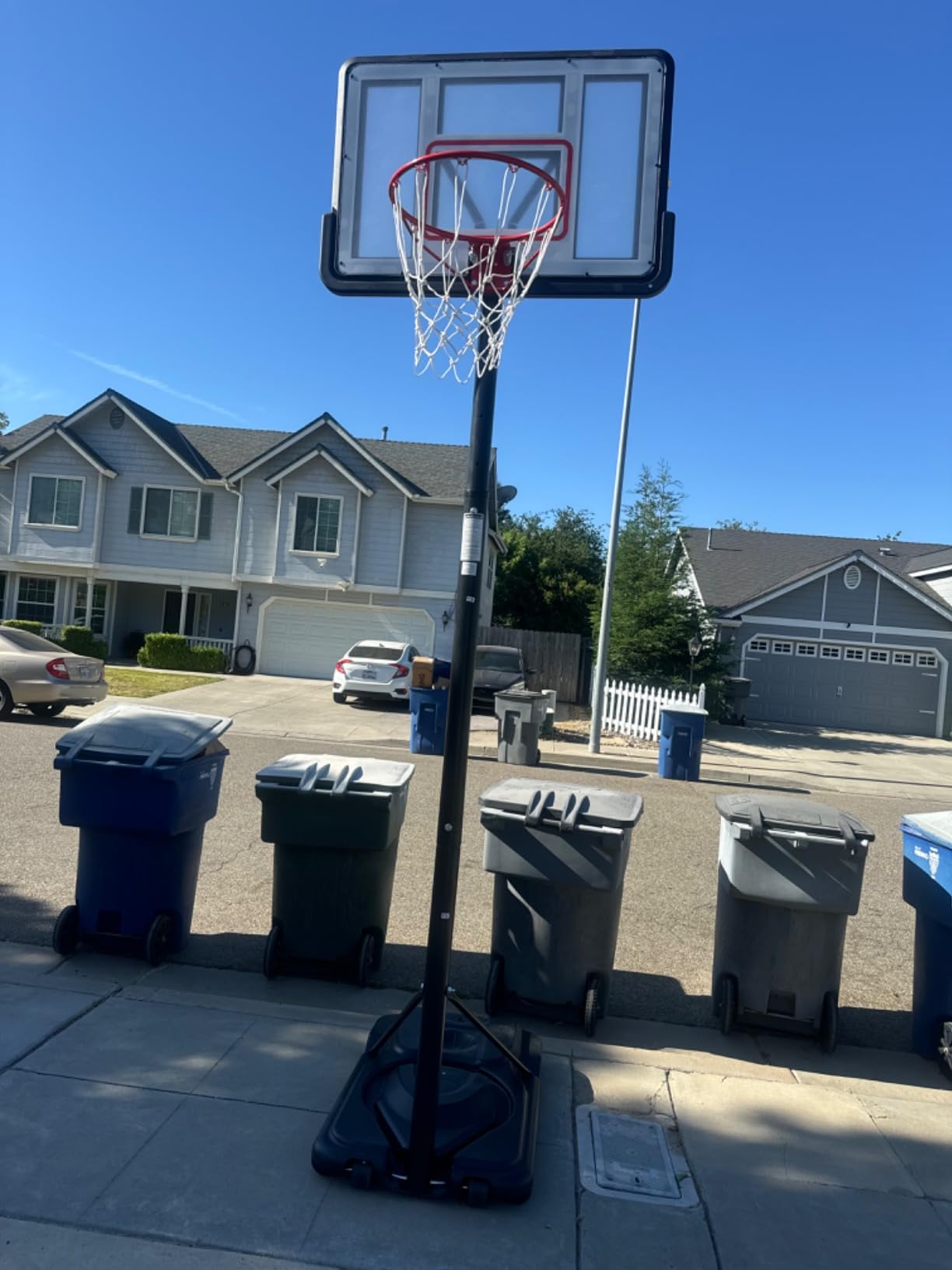 Best Choice Products 10ft Regulation Basketball Hoop, Height Adjustable Outdoor Goal w/Shock Absorbent Rim, Base Gel, 2 Wheels customer photo 1