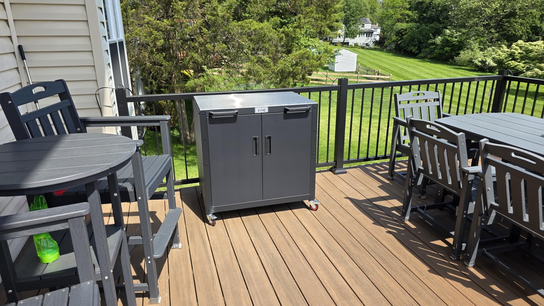 Feasto Modular Outdoor Kitchen Island with Storage and Stainless Steel Top | Stainless Steel Top for BBQ Food Prep, Storage Cabinet for Supplies, Modular Design for Outdoor Kitchen customer photo 2