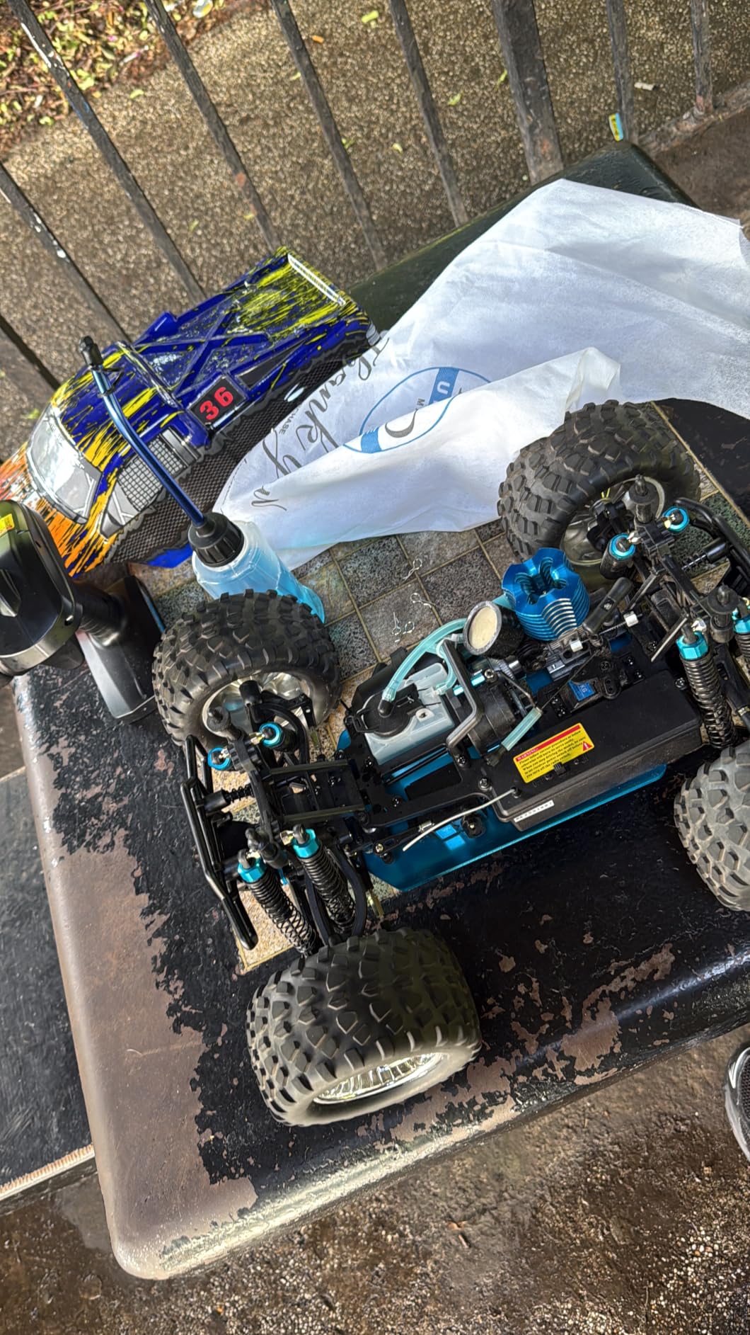 1/10 Nitro RC Truck for Adult RTR 80KM/H Fast Nitro Gas Power Car High Speed Off Road Climbing Vehicle Gas-Engine 4WD Remote Control Truck Hobby Racing, Oil-Powered Short Course Rally Crawler customer photo 1