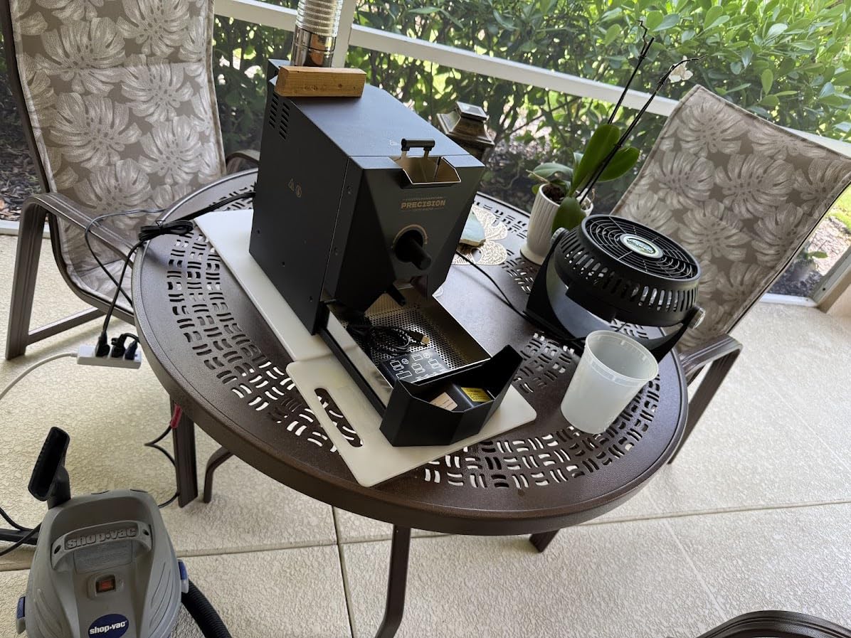 500g Automatic Coffee Roaster Machine for Home Use With Smoke Filter (Suitable for Light Roasting), The Smoke Pipes (Suitable for Medium and Dark Roasting) and Chaff Collector customer photo 2