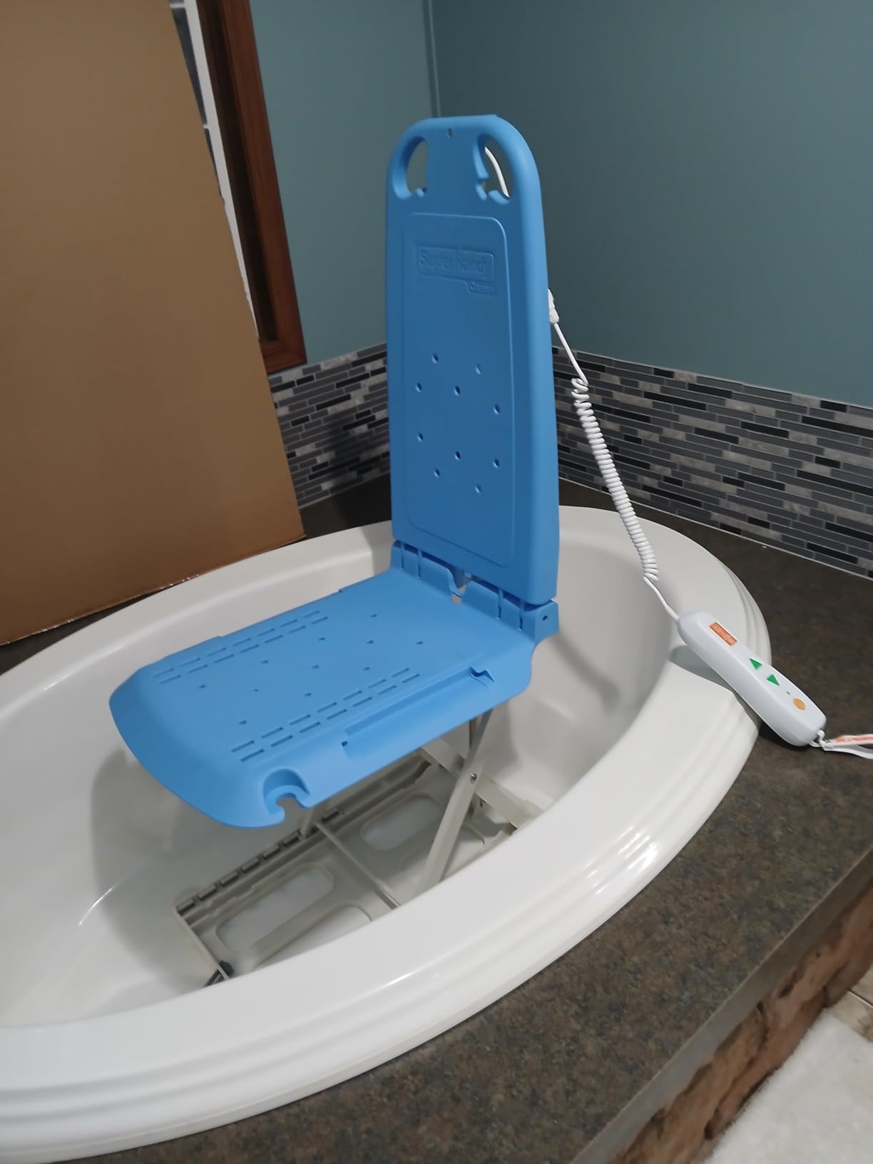 SuperHandy Portable Floor and Bath Lift, 330 lb Capacity, IP68 Waterproof | Portable patient lift helps raise users from floor to standing; built for rated specs and capacity; Home Care; Fall Recovery customer photo 1