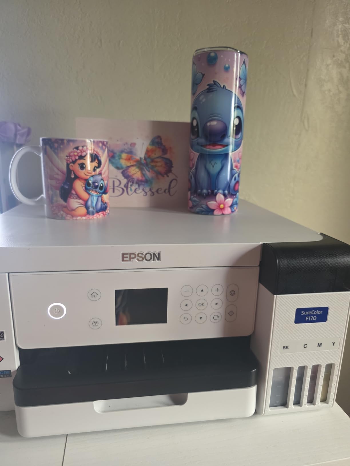 Epson SureColor F170 Dye-Sublimation Printer. Includes Full Set of Ink, User Guide, AC Power Cable, Sublimation Starter Kit, Thermal Tape, 8.5