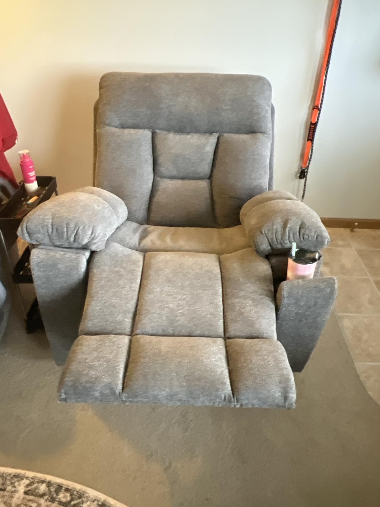 CANMOV Power Lift Recliner Chair with Massage & Heat for Big & Tall, Grey | Easy Assembly Overstuffed Wide Lift Chair with 5 Massage Modes and 8 Points Massage 2 Cup Holders Side Pocket and USB Port customer photo 1