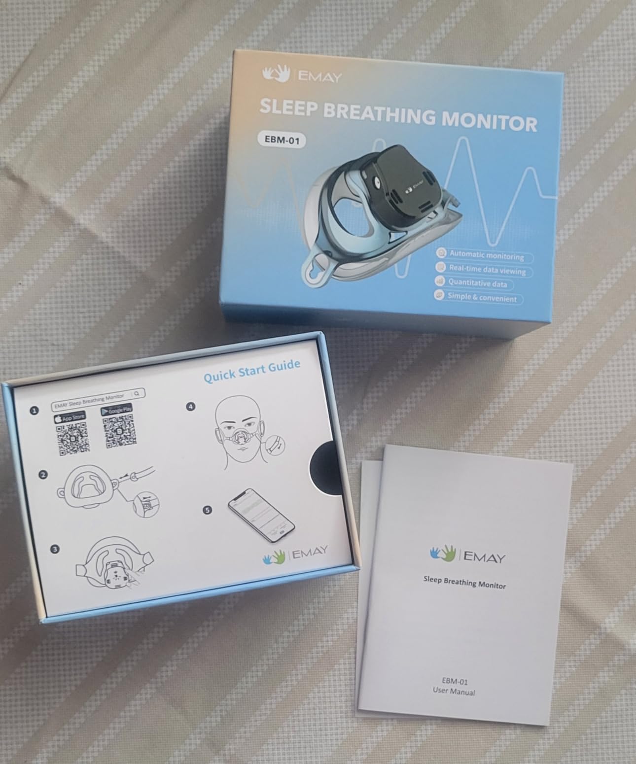EMAY Sleep Breathing Monitor for Airflow Tracking | Record Breathing Continuously On the App | Monitor Sleep Quality and Respiratory Events | Generate Professional Sleep Report with Data Analysis customer photo 2
