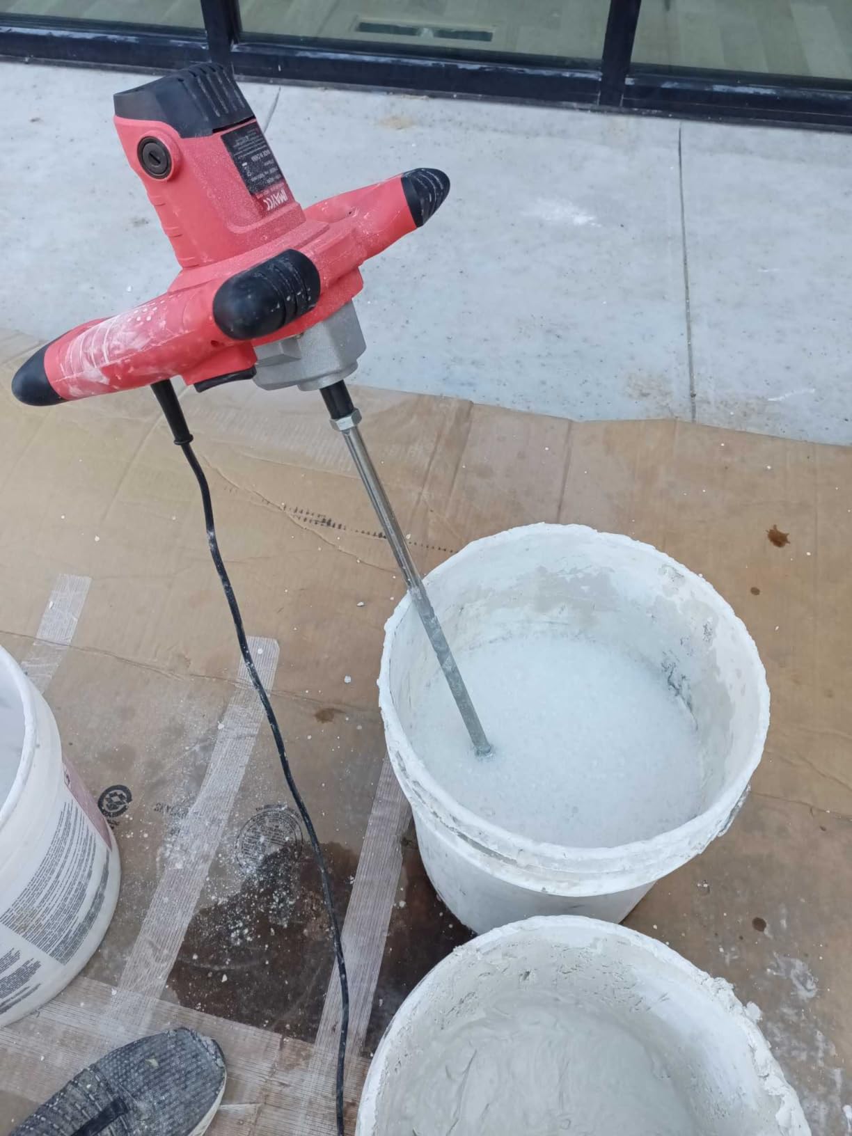 IMAYCC Cement Mixer 2100W, Portable Concrete Mixer, 110V Handheld Mud Mixer for Mortar, Paint, Grout, Plaster customer photo 1