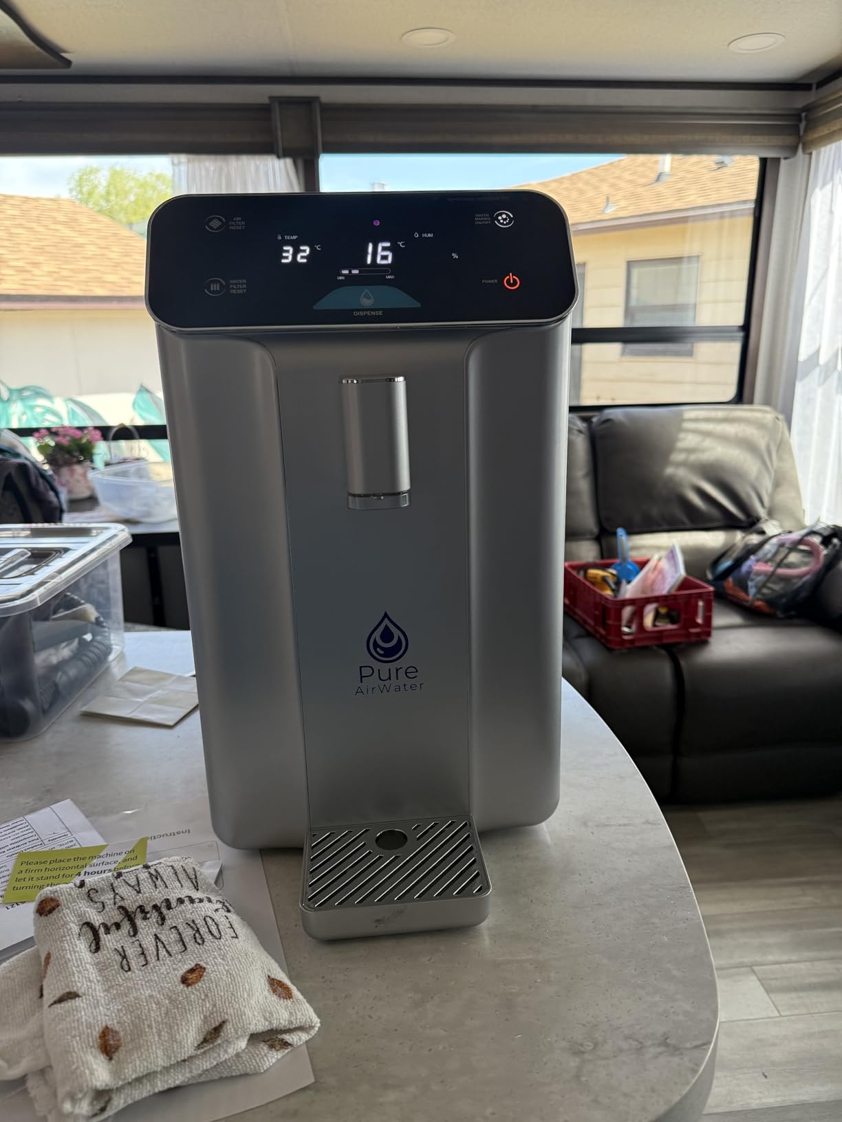 Atmospheric Water Generator/Pure AirWater A10/Make Water from Air | No Plumbing, No Tap Water Needed /for Home, RV, Boat, Off-Grid or Emergencies/2.64 Gallon (10L) customer photo 1