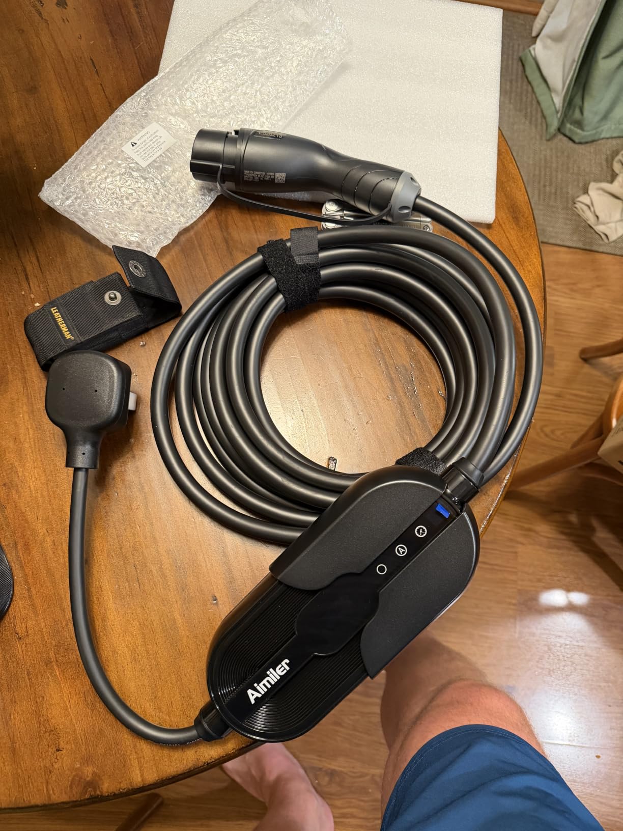 Level 2 Electric Vehicle (EV) Charger(WiFi APP/Plug-Play), 40A, 25ft Cable ETL Certified, 220V-240V NEMA 14-50P Plug EVSE w/ J1772 Connector, Portable EV Car Charging Stations (Jet) customer photo 2