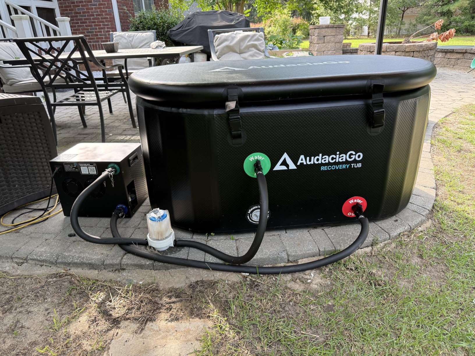 AS ColdPlunge 1/3HP Cold Plunge Chiller, Ice Bath Water Chiller for Any Tub | Cools to 42℉, Built-in Filter & Pump, Quiet 24/7 Cooling, Insulated Hoses, Plug-and-Plunge Cold Therapy Recovery Chiller 110V customer photo 2