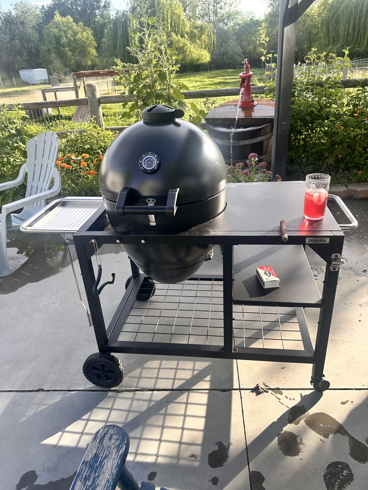 Brand-Man Steel Kamado Charcoal Grill & Smoker | 22