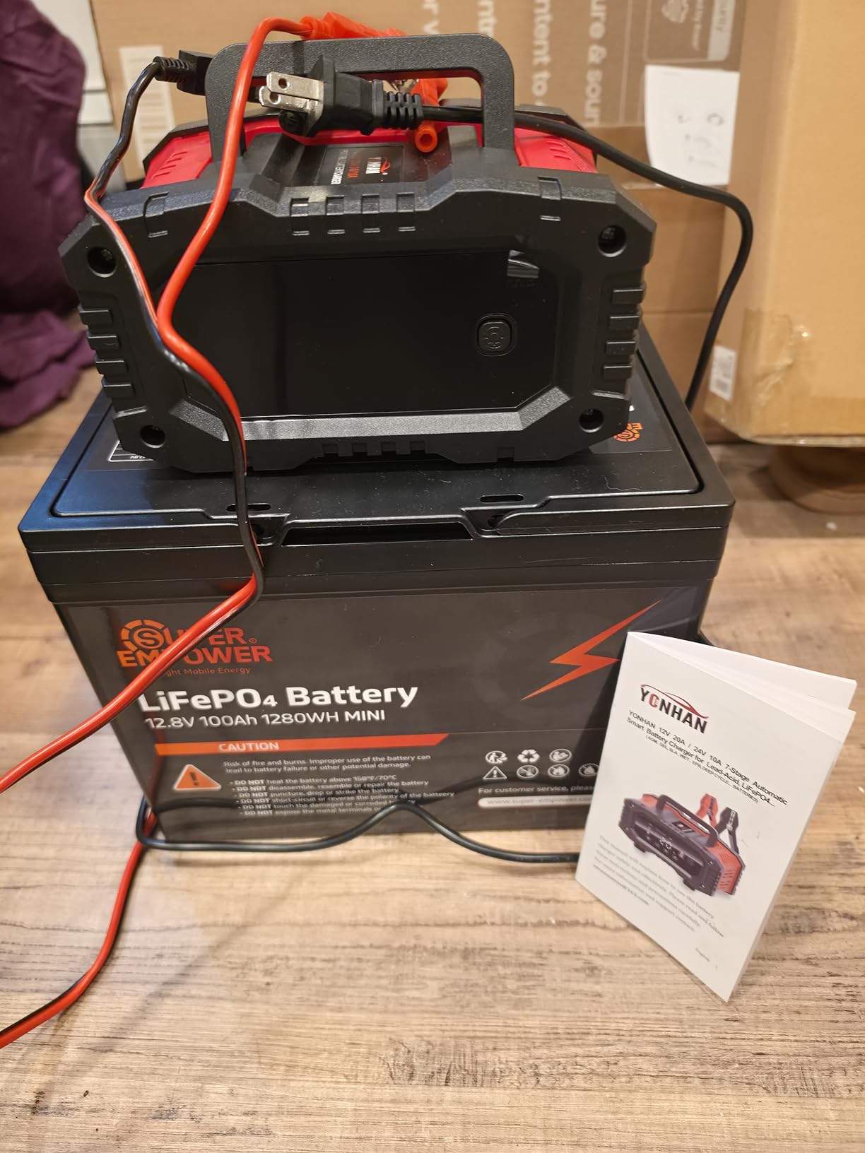 12V 100Ah LiFePO4 Battery, Group 24 Deep Cycle RV/Trolling Motor Battery | 1280Wh Capacity, 100A BMS, Low-Temp Cutoff, Supports 4P4S Expansion, Up to 20.48kWh, for RV, Trolling Motor, Marine & Solar customer photo 1