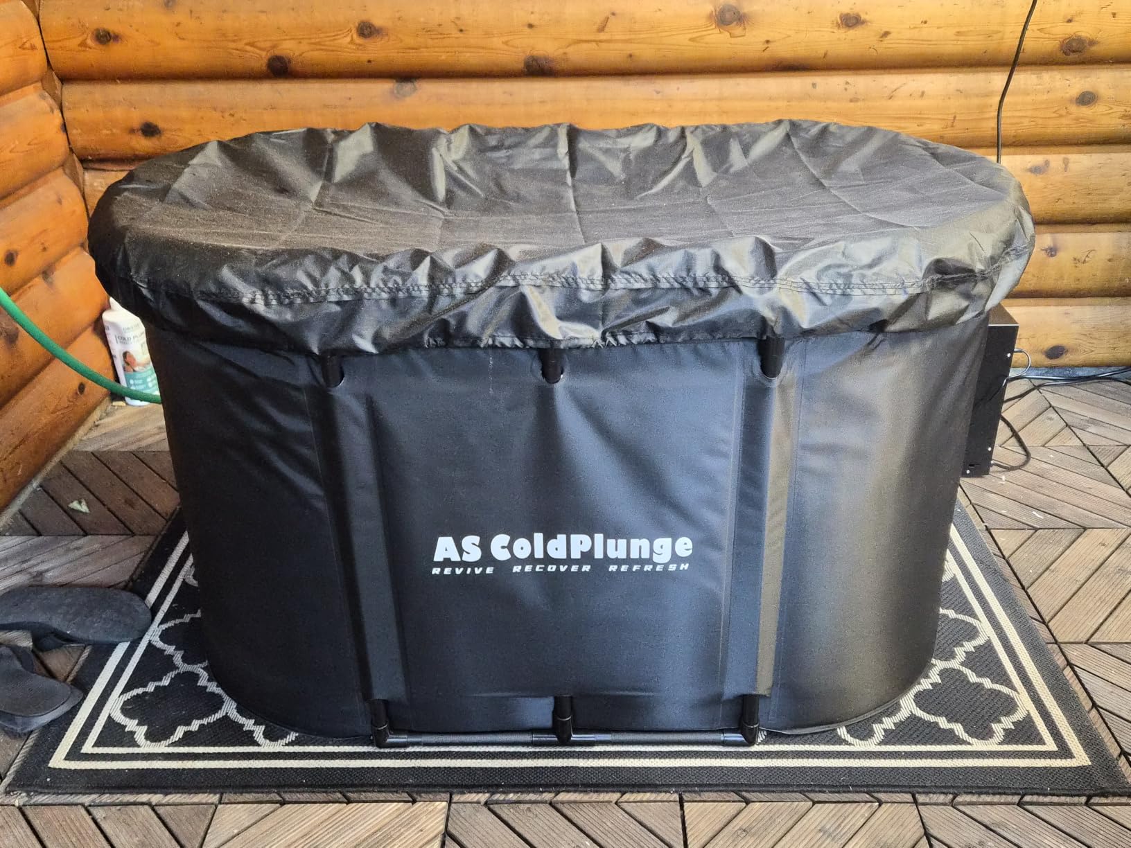 Ice Bath Chiller & 148Gal Cold Plunge Tub Kit for Cold Recovery Therapy | 1/3 HP, External Filter & Pump, 42°F, 148Gal Oval Cold Plunge Tub with Water Chiller for Home Wellness Outdoor Cold Therapy customer photo 1