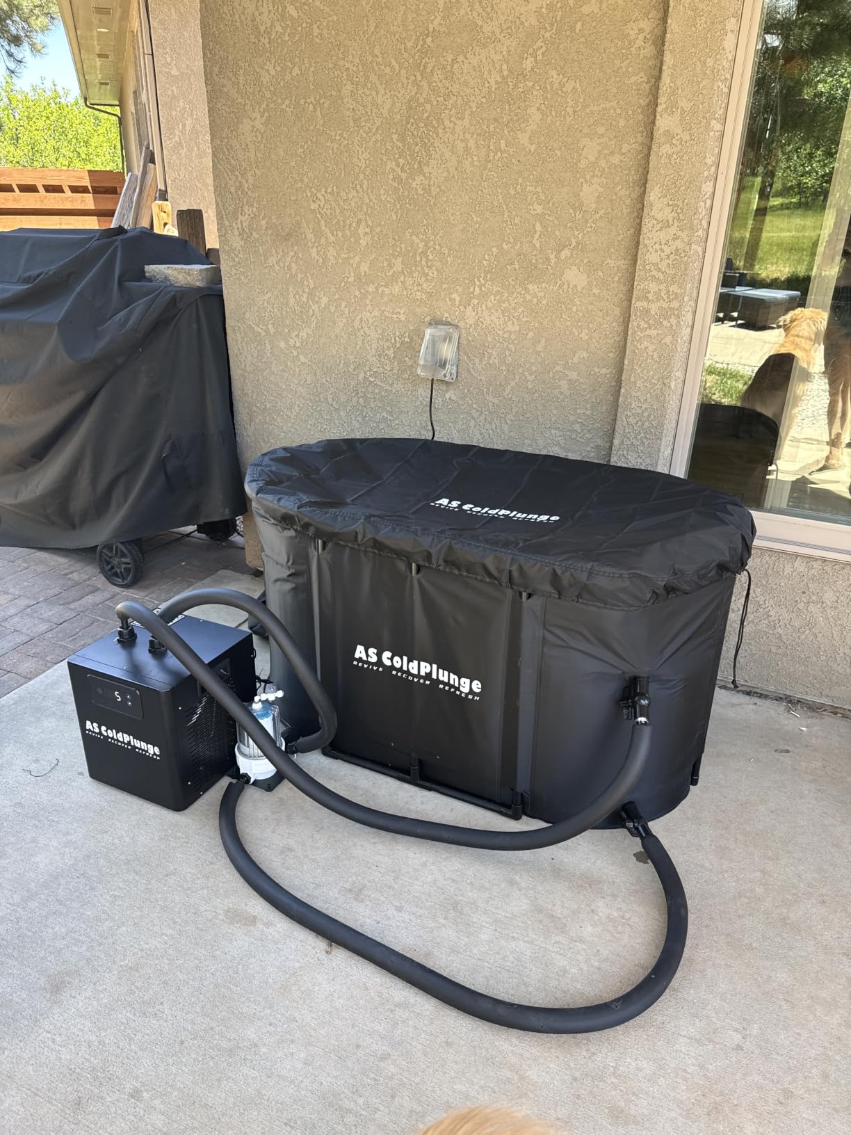 Ice Bath Chiller & 148Gal Cold Plunge Tub Kit for Cold Recovery Therapy | 1/3 HP, External Filter & Pump, 42°F, 148Gal Oval Cold Plunge Tub with Water Chiller for Home Wellness Outdoor Cold Therapy customer photo 2