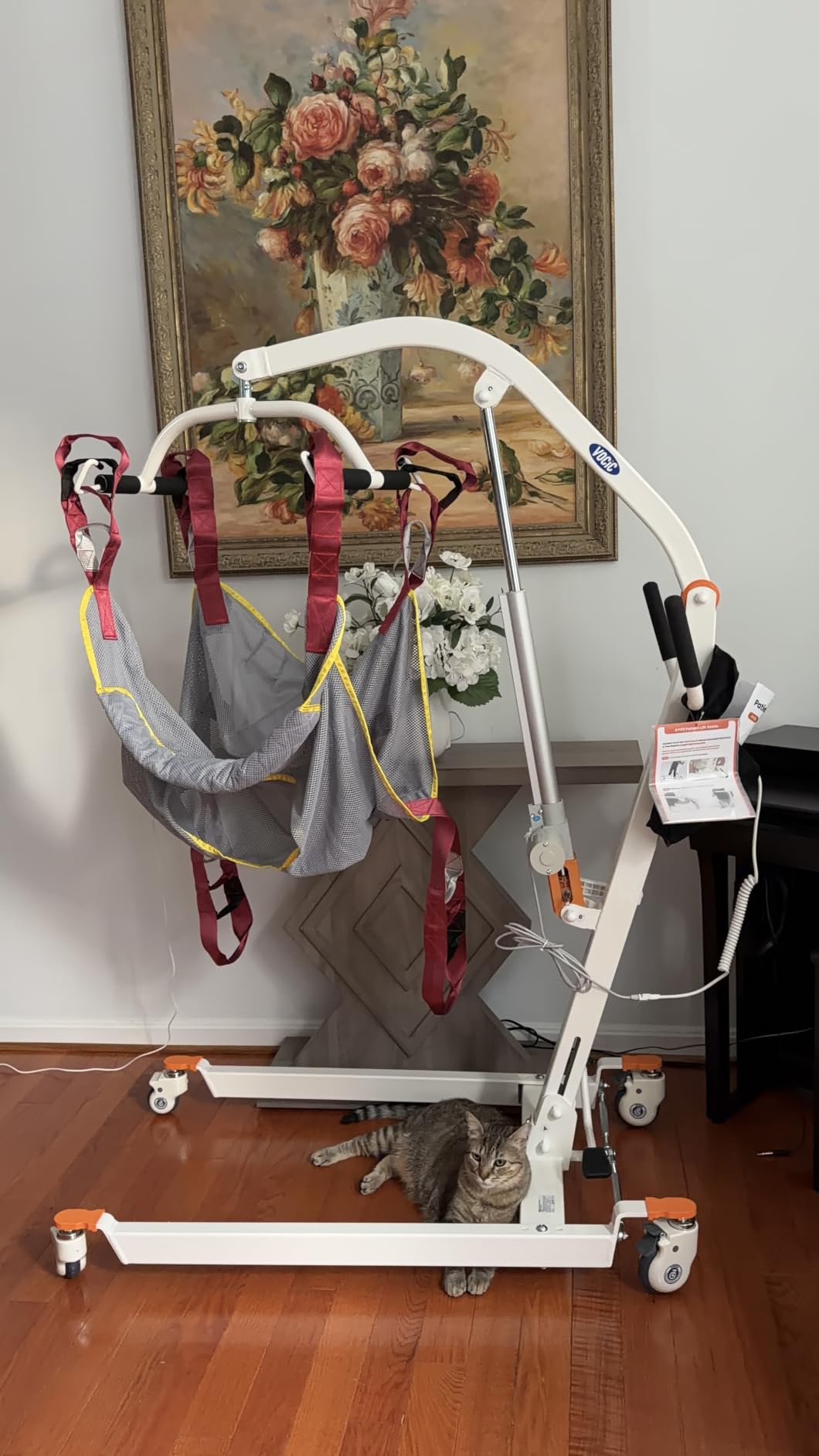 VOCIC AY05 Electric Patient Lift for Home | Floor-to-Bed Transfer Aid Lift Chair, 330lbs Capacity customer photo 2