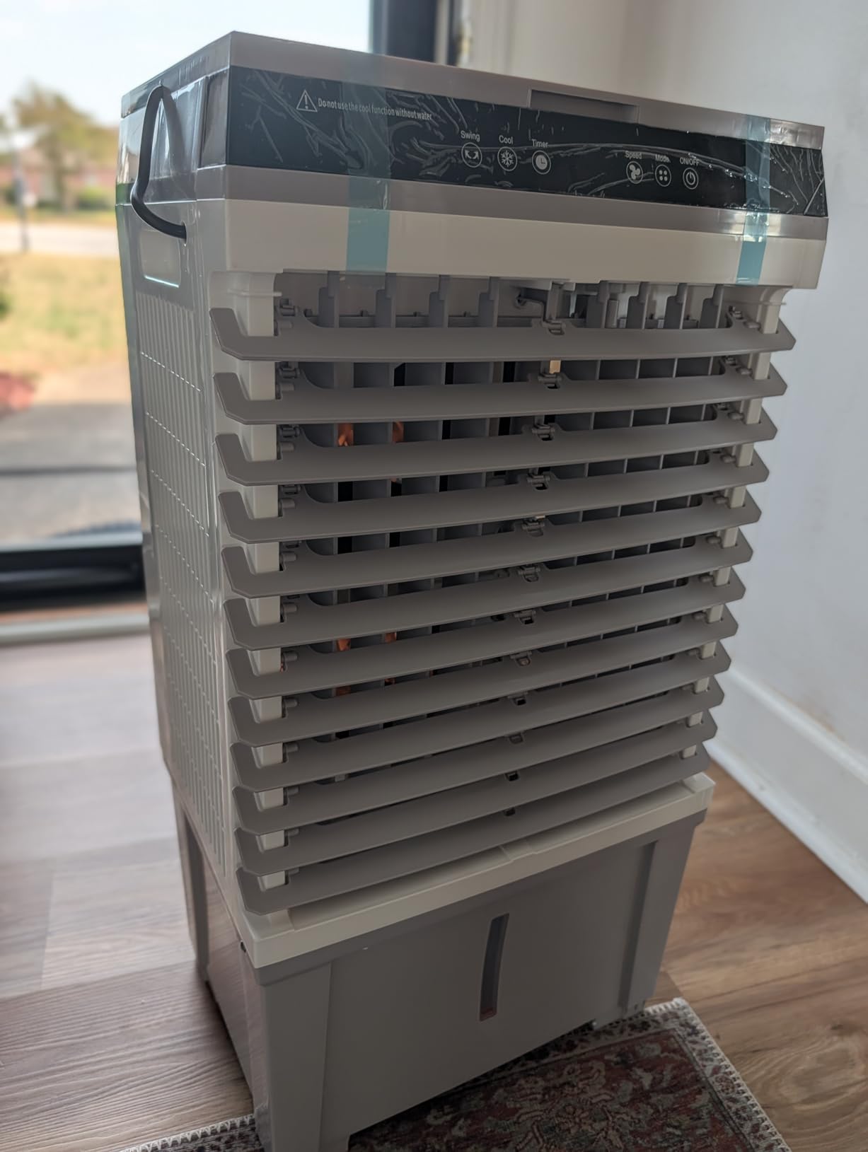 Uthfy 1800CFM Swamp Cooler Air Conditioner, 3-IN-1 Evaporative Air Cooler with 5.3 Gal Water Tank for 24H Cooling, 6 Ice Packs, Remote, 120° Oscillation, 12H Timer, Portable AC Fan for Bedroom customer photo 2