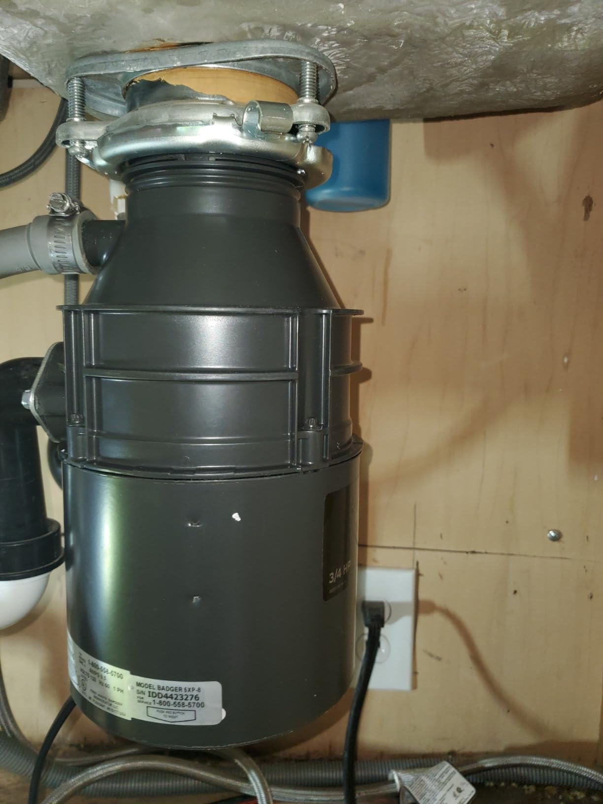 InSinkErator Badger 5XP Garbage Disposal, Badger Series 3/4 HP Continuous Feed Food Waste Disposer customer photo 2