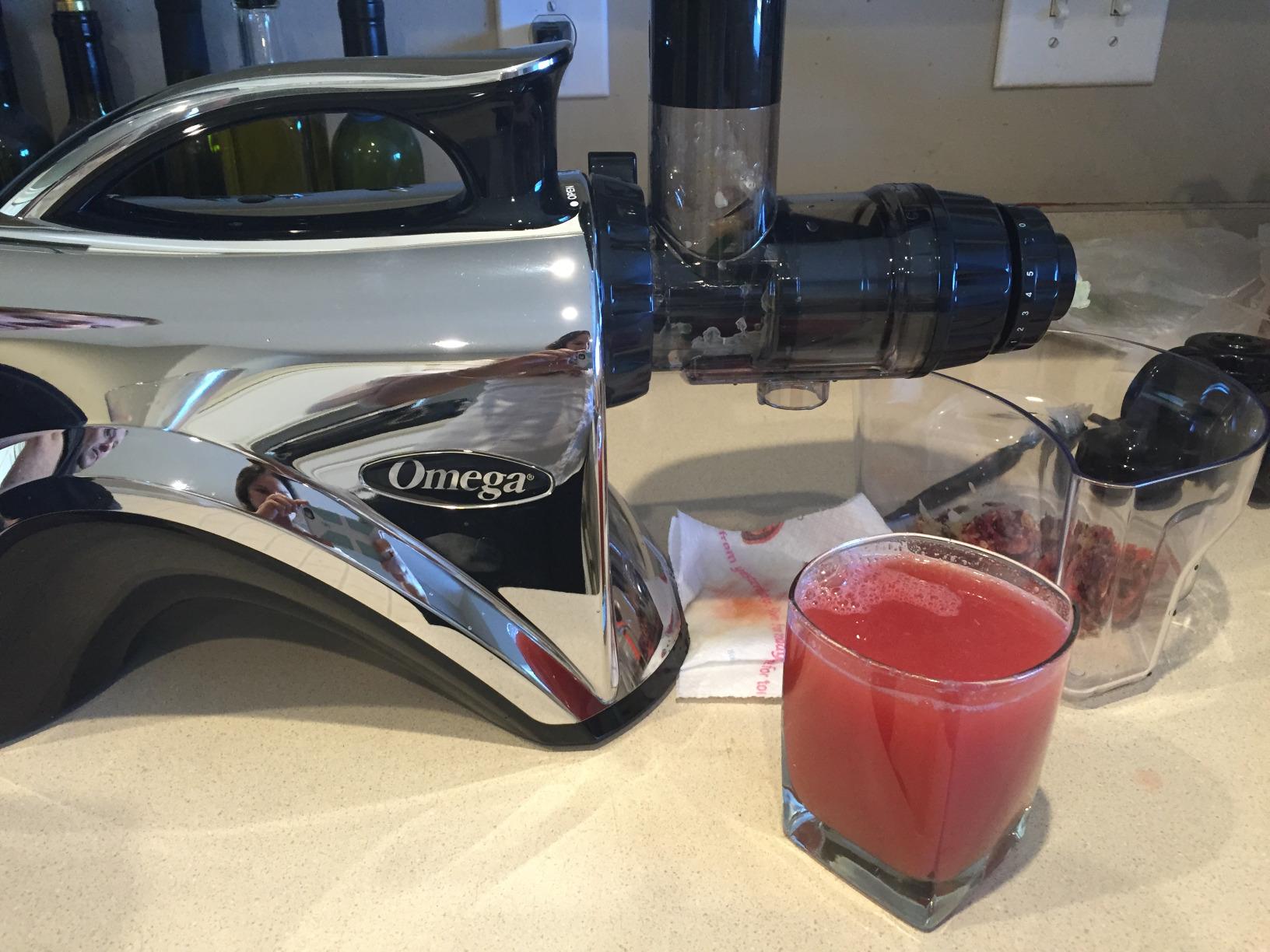 Omega Juicer Premium Vegetable and Fruit Juice Extractor and Nutrition System Makes Nut Milks Baby Food and Sorbets, Adjustable Pressure Settings 80-RPM Slow Masticating Juicer, 150-Watts, Silver customer photo 1