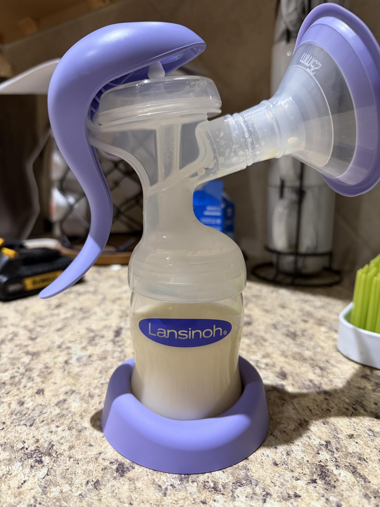 Lansinoh Manual Breast Pump | Hand Pump with Comfortable Flange, Includes 5oz Baby Bottle, Slow Flow Nipple, Breastfeeding Essentials customer photo 1