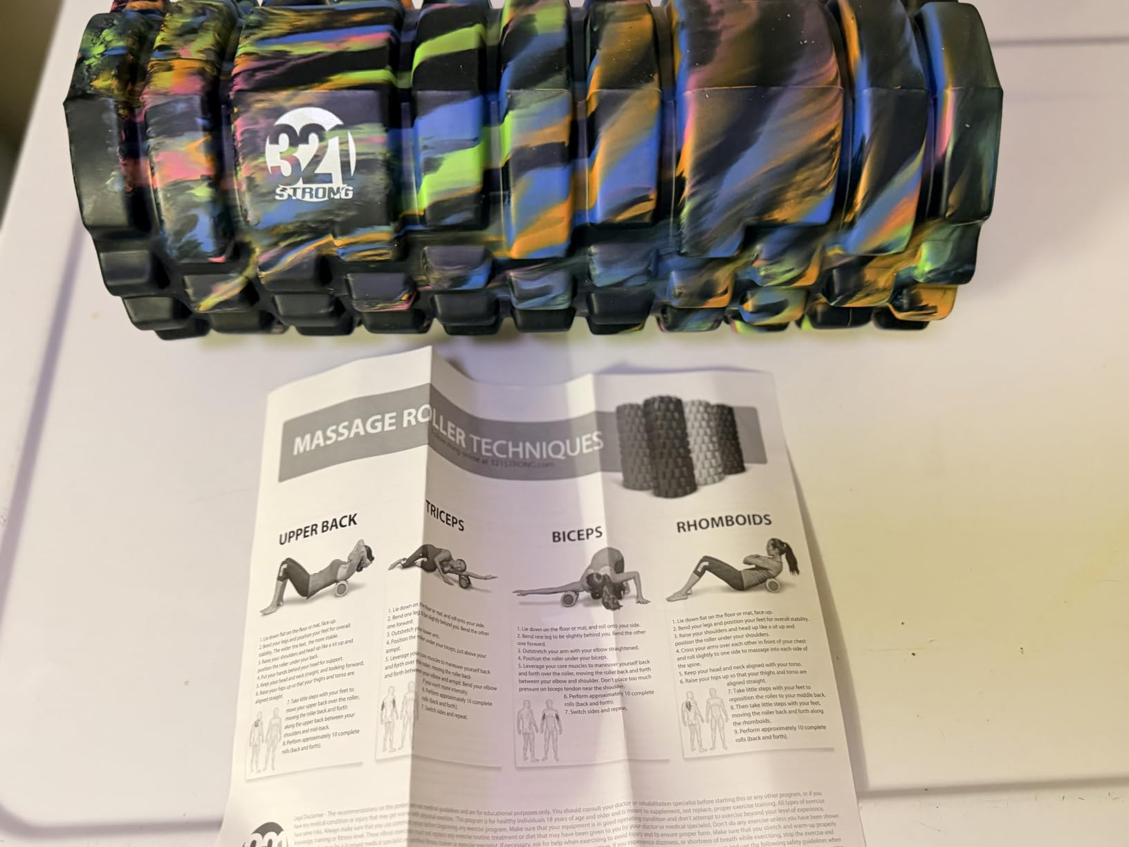 321 STRONG Patented 3-Zone Massage Roller, Medium Density for Exercise | Palm, Finger, and Thumb Zones to Control Massage Intensity - Extends into Soft Tissue to Release Muscle Adhesions customer photo 2