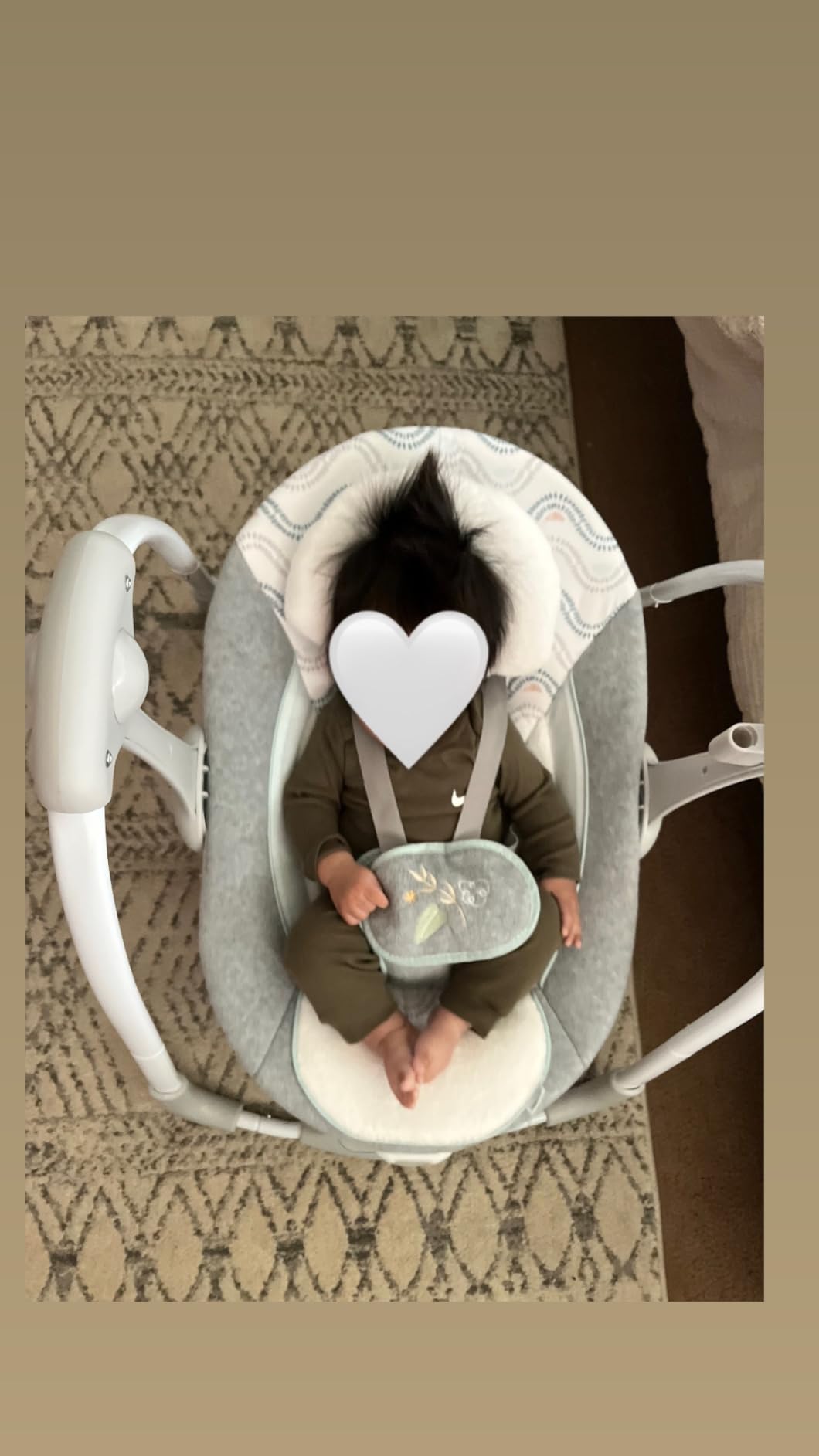 Ingenuity Swing 'n Go Lightweight Portable Baby Swing, Newborn to 9 Months | Infant Swing with Cushioned Harness, Foldable & Portable, Soothing Music & Nature Sounds, 30/45/60-Second Timer, 6-20 lbs customer photo 1