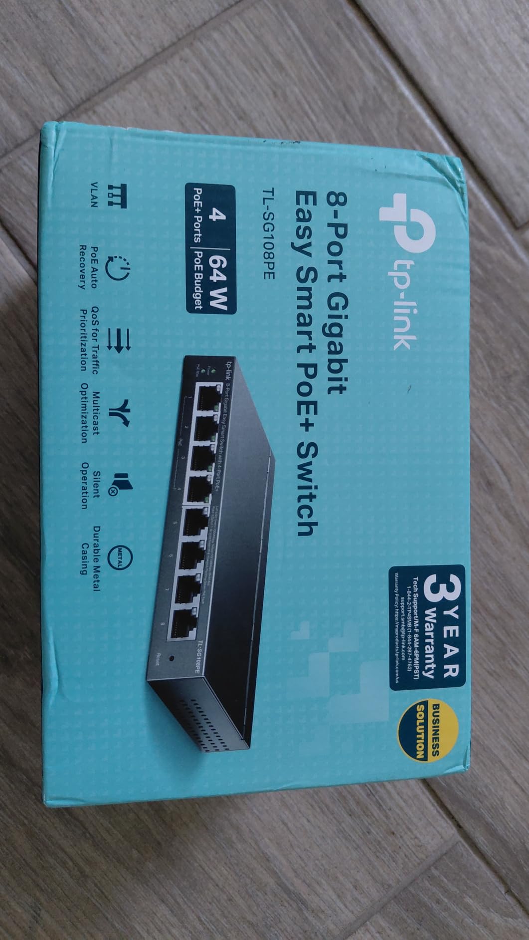 TP-Link TL-SG108PE V3 | 8 Port Gigabit PoE Switch | Easy Smart Managed | 4 PoE+ Ports @64W customer photo 2