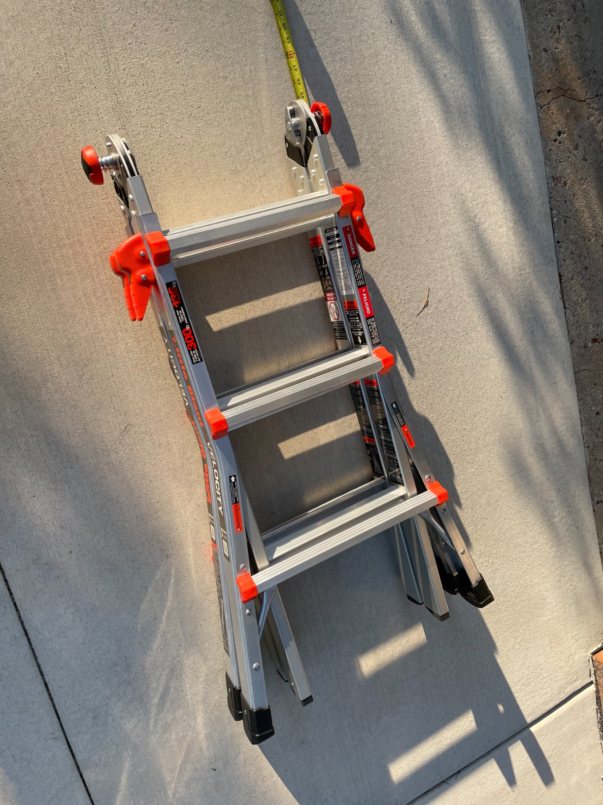 Little Giant Velocity, Aluminum Ladder, 26 ft Reach, 15426-001 | Telescoping Multi-Position Ladder with Extension, A-Frame, 90-Degree & Trestle Modes, Tip & Glide Wheels, 300 lbs. Rating customer photo 1