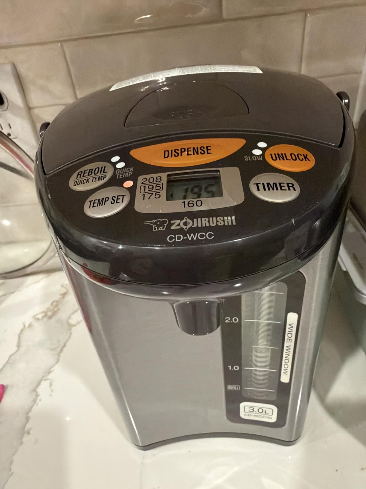 Zojirushi Micom Water Boiler and Warmer (135 oz. / 4L, Silver) | Four heat settings, Quick Temp mode, energy-saving operation customer photo 1