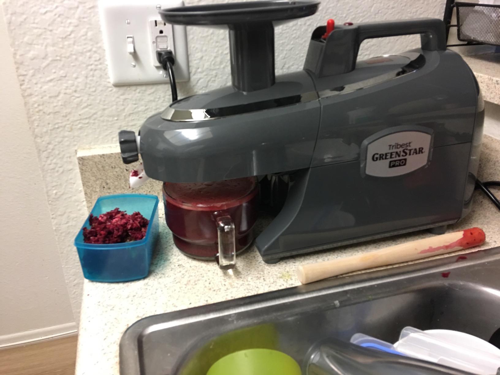 Greenstar Pro GS-P502-B Pro Jumbo Twin-Gear Cold Press Slow Masticating Juicer (Gray) customer photo 2