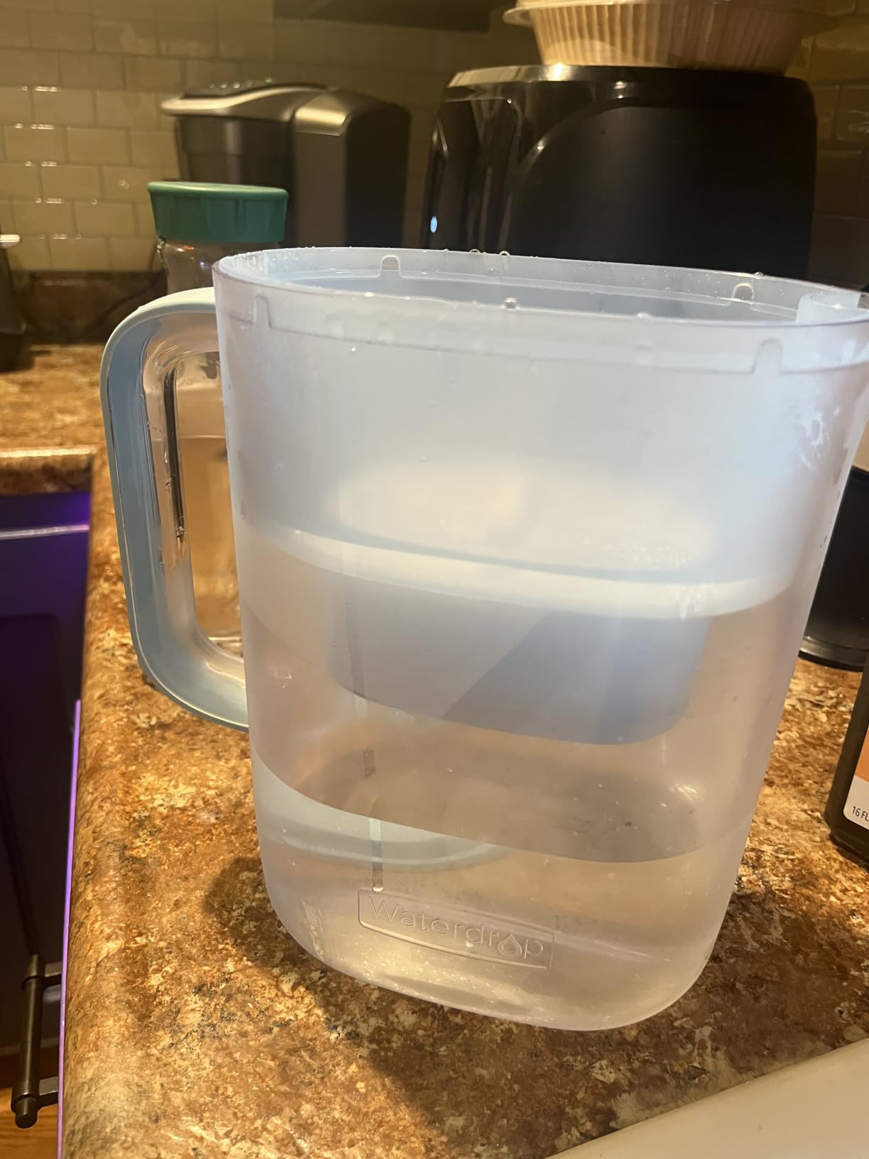 Waterdrop PT-07B Water Filter Pitcher, 10-Cup, NSF Certified, Blue | 200-Gallon Long-Life Filter, Improves Coffee & Tea Taste, Reduces PFOA/PFOS and Chlorine, 5X Longer Filter Life customer photo 1