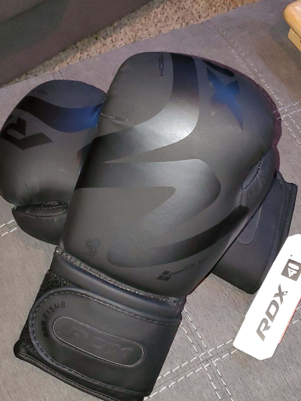 RDX Boxing Gloves Sparring Muay Thai Pro Training, Maya Hide Leather, Kickboxing Heavy Punching Bag Focus Mitts Pads Double End Ball Workout, MMA Fitness Gym Bagwork, Ventilated Palm customer photo 1