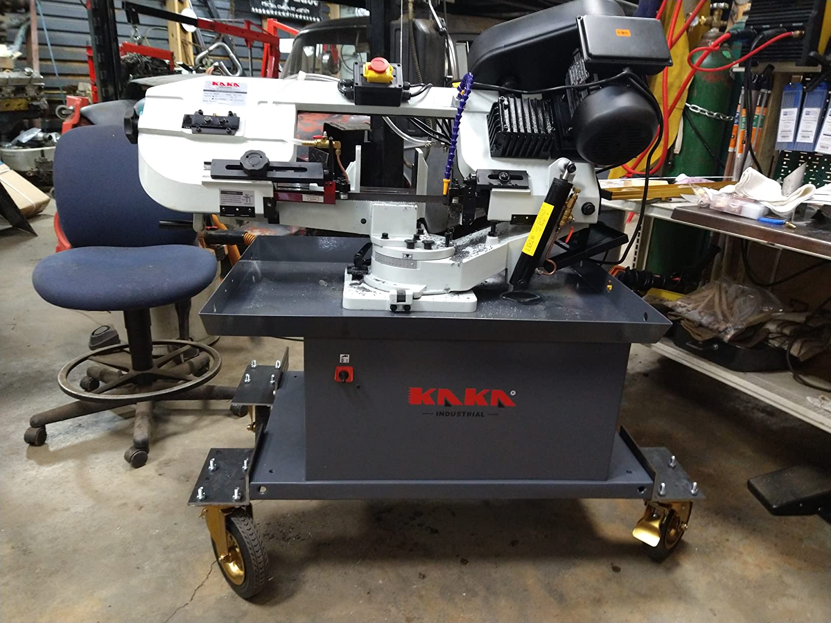 KAKA INDUSTRIAL Metal Horizontal Band Saw,7inch x 8.25 inch (178x300mm) Rectangular,Adjustable 45°-90° Bow,1.5HP Metal Band Saw,for Steel, Aluminum, Pipe Cutting in Workshops & Fabrication BS-712R customer photo 2