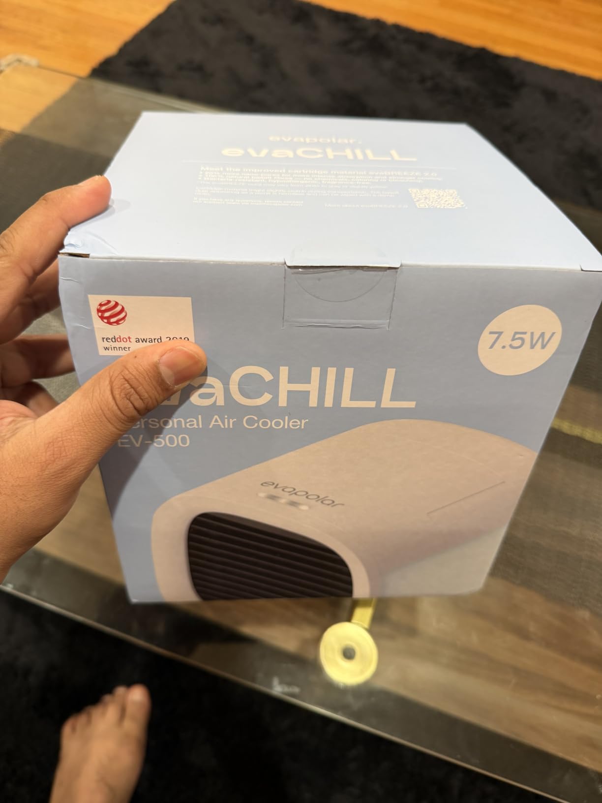 Evapolar evaCHILL Portable Air Conditioners - Portable AC Unit - Small Personal Evaporative Air Cooler & Fan for Desk, Office, Car, Camping, White customer photo 2