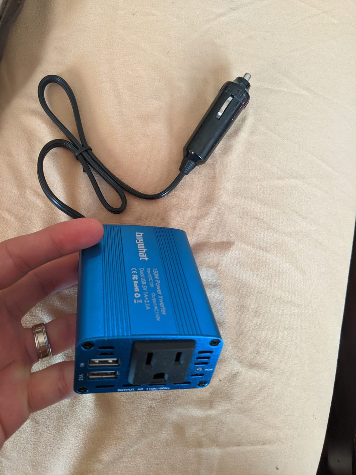 2000W Power Inverter 12V to 110V, DC to AC Inverter with 3 AC Outlets for RV Truck Camping, Home Emergency Use (4000W Peak) customer photo 1