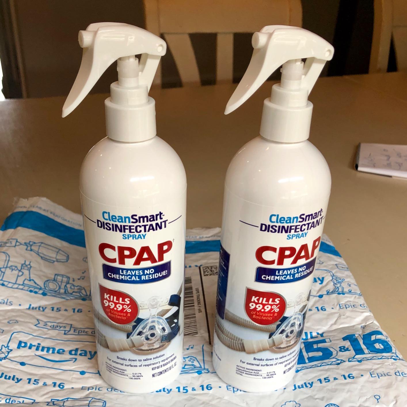 CleanSmart CPAP Disinfectant Spray for Face Mask and Hose, 16 oz (2 pack) | Hypochlorous Acid Spray Kills 99.9% of Bacteria and Viruses on CPAP Equipment, Reservoirs, Tubing, Leaves No Fumes or Residue customer photo 2