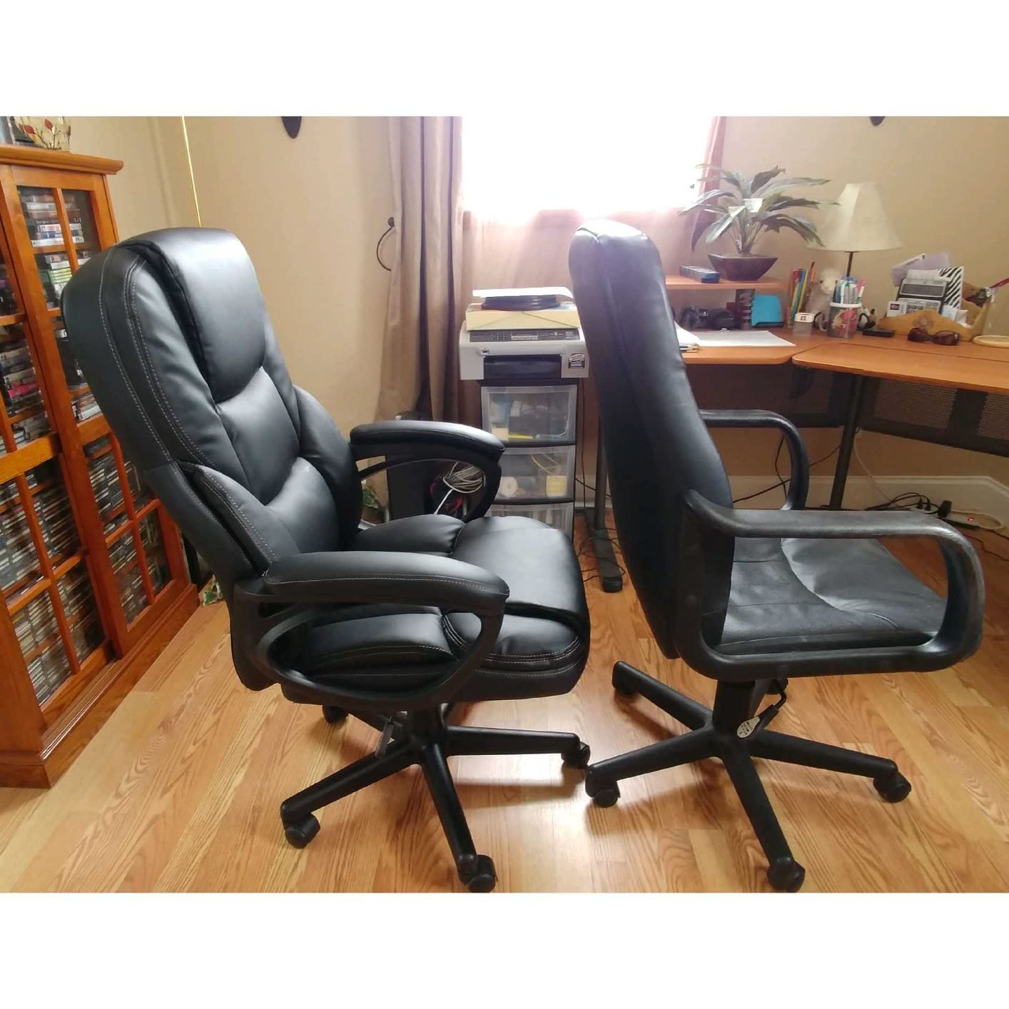 Furmax Office Executive Chair High Back Adjustable Managerial Home Desk Chair, Swivel Computer PU Leather Chair with Lumbar Support customer photo 1