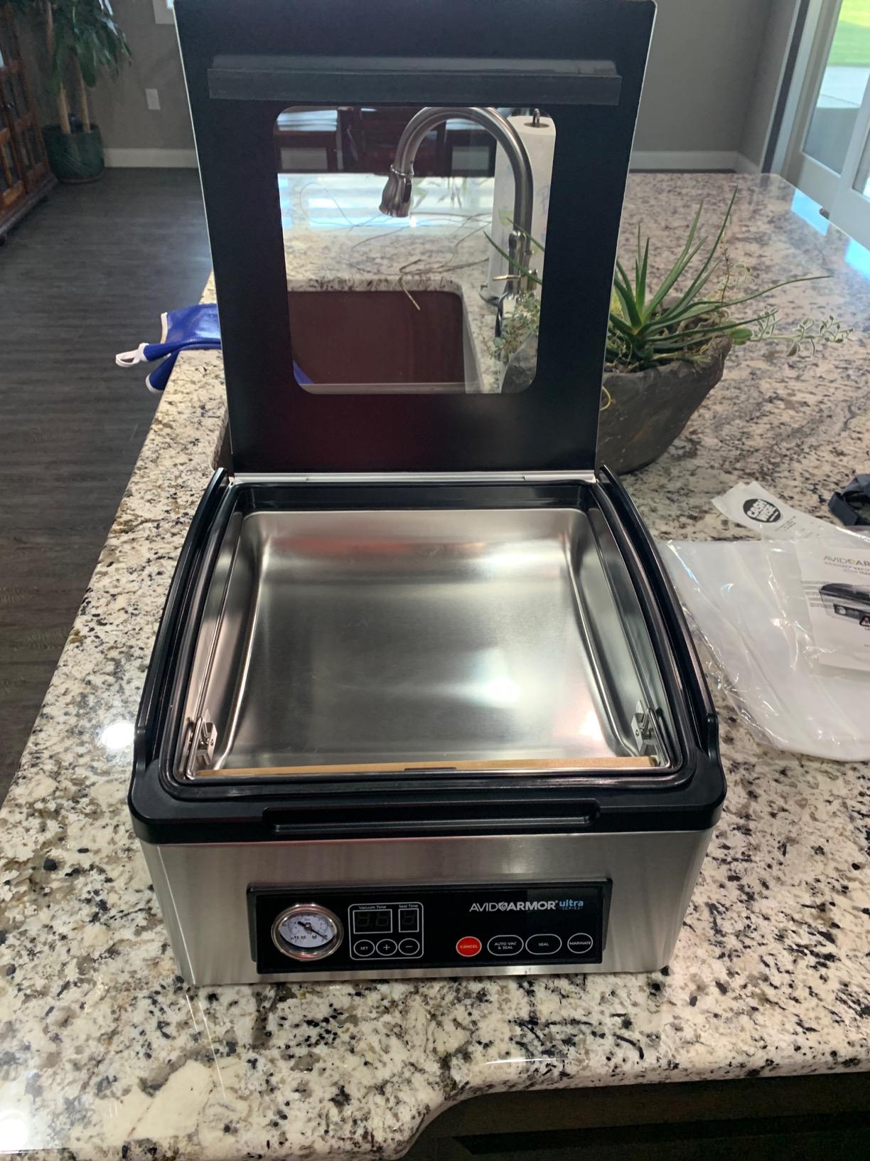 Avid Armor USV32 Chamber Vacuum Sealer Machine for Foods, Soups & Liquids | Premium Vacuum Food Sealer w/Glass Lid; 11.5