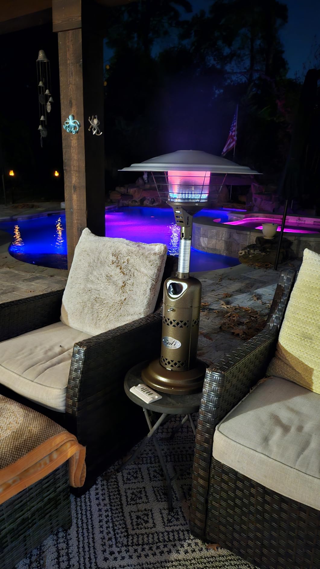 BALI OUTDOORS Portable Patio Heater | Outdoor Propane Table Top Heater, Bronze customer photo 1