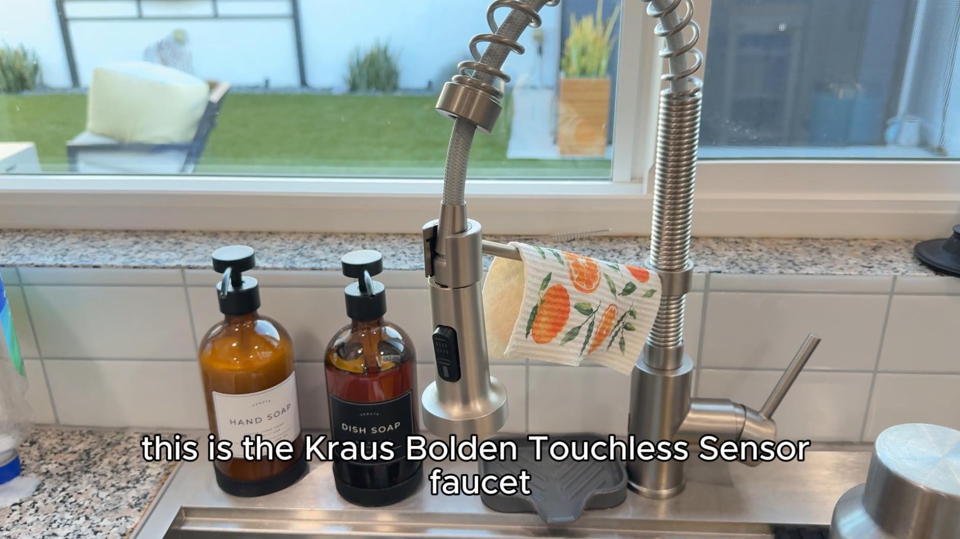 Kraus Stainless Steel 18 in Touchless Pull Down Faucet KSF-1610SFS, Motion-sensor touchless activation, side sensor prevents false activations customer photo 2